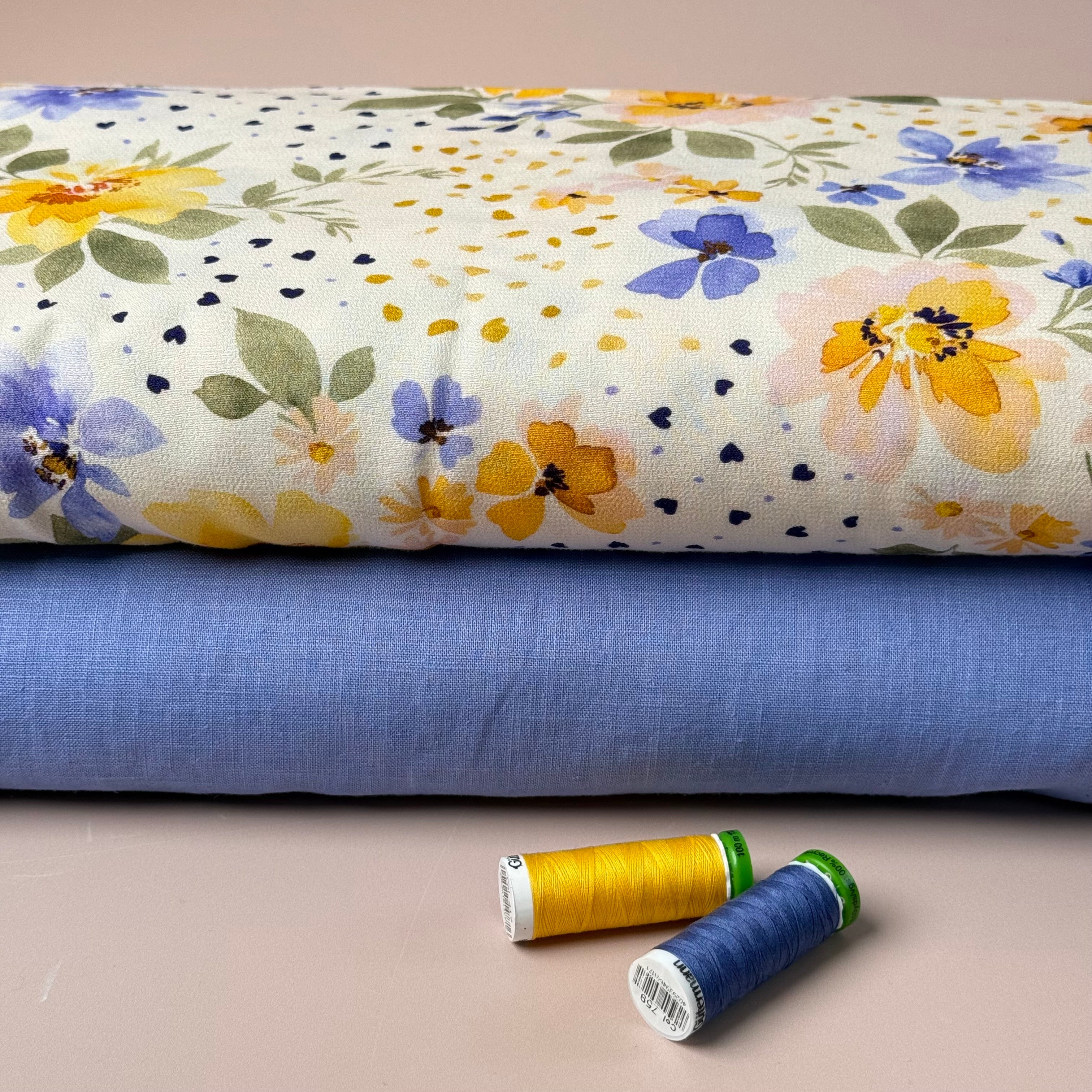 Breeze LIGHT Periwinkle - Enzyme Washed Linen Fabric