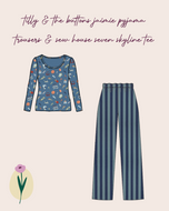 Make an Outfit Colour Bundle & Sewing Kit - Pyjama Bundle with Striped Cotton and Printed Jersey