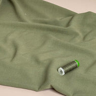 Flow Moss Green Viscose Linen Blend Dress Fabric