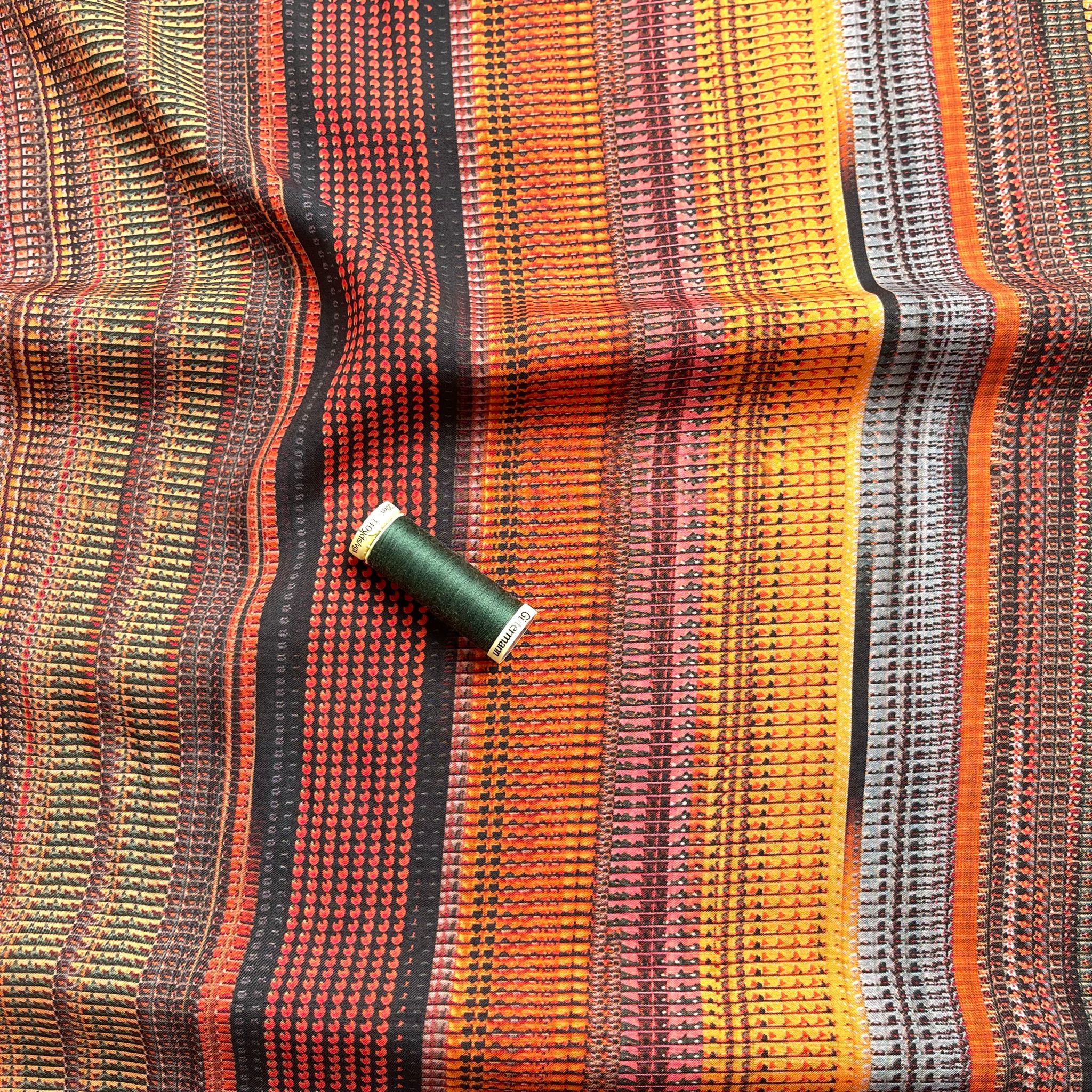 Sunset Stripes Viscose Fabric