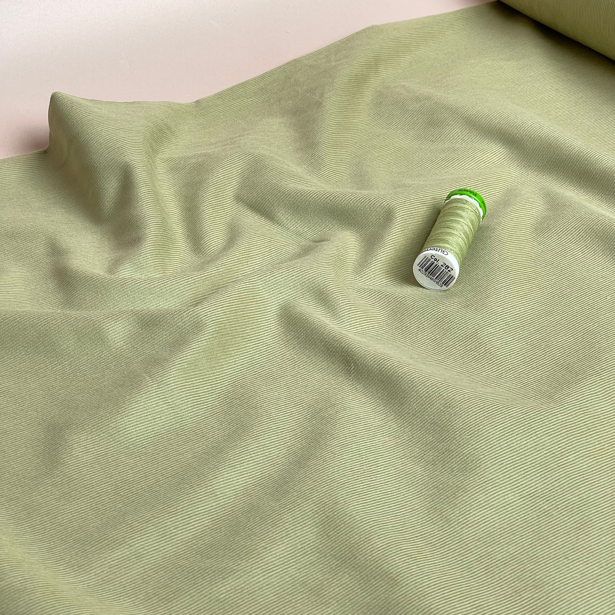 Avocado Green Cotton Needlecord