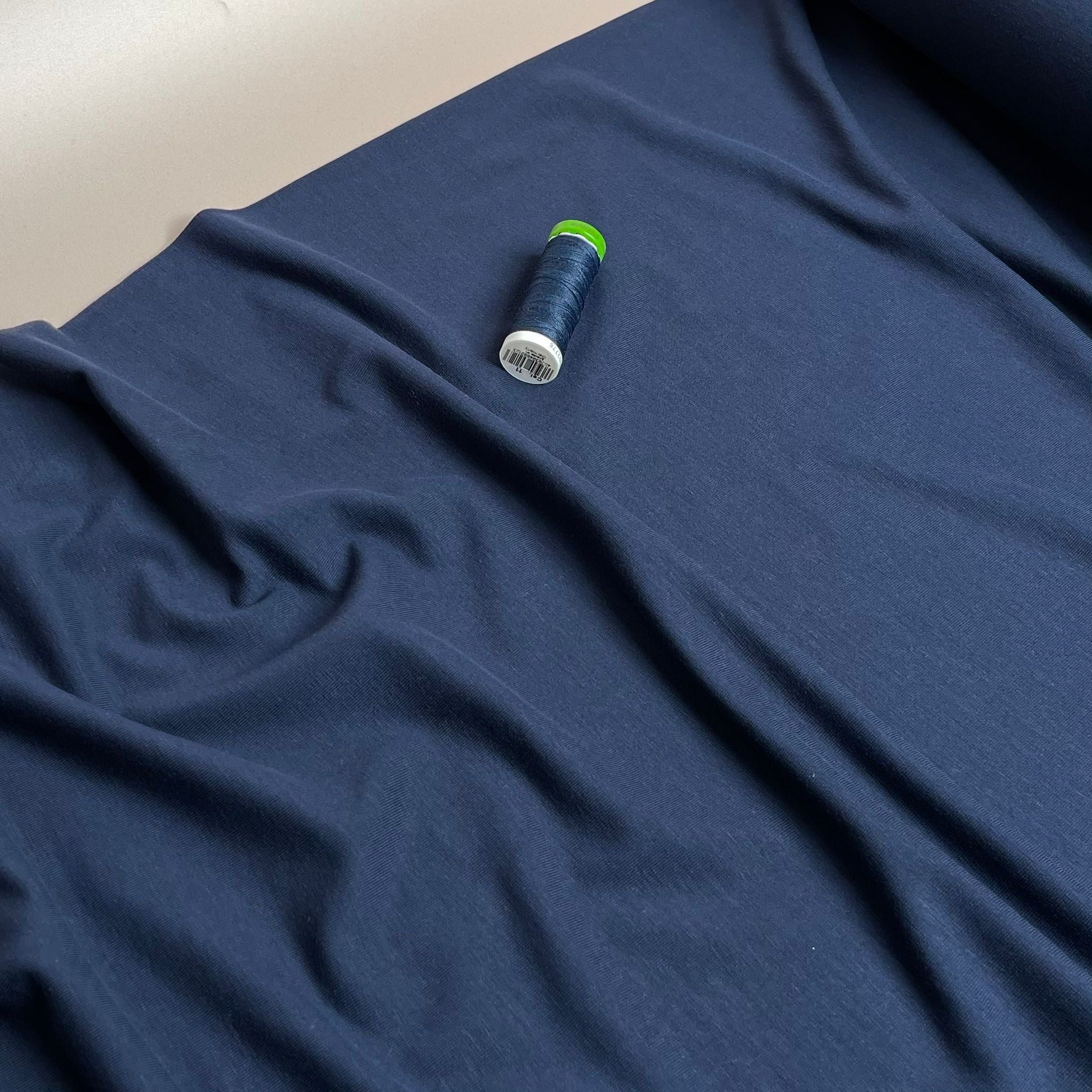 Lush in Navy Jersey Fabric with TENCEL™ Lyocell Fibres
