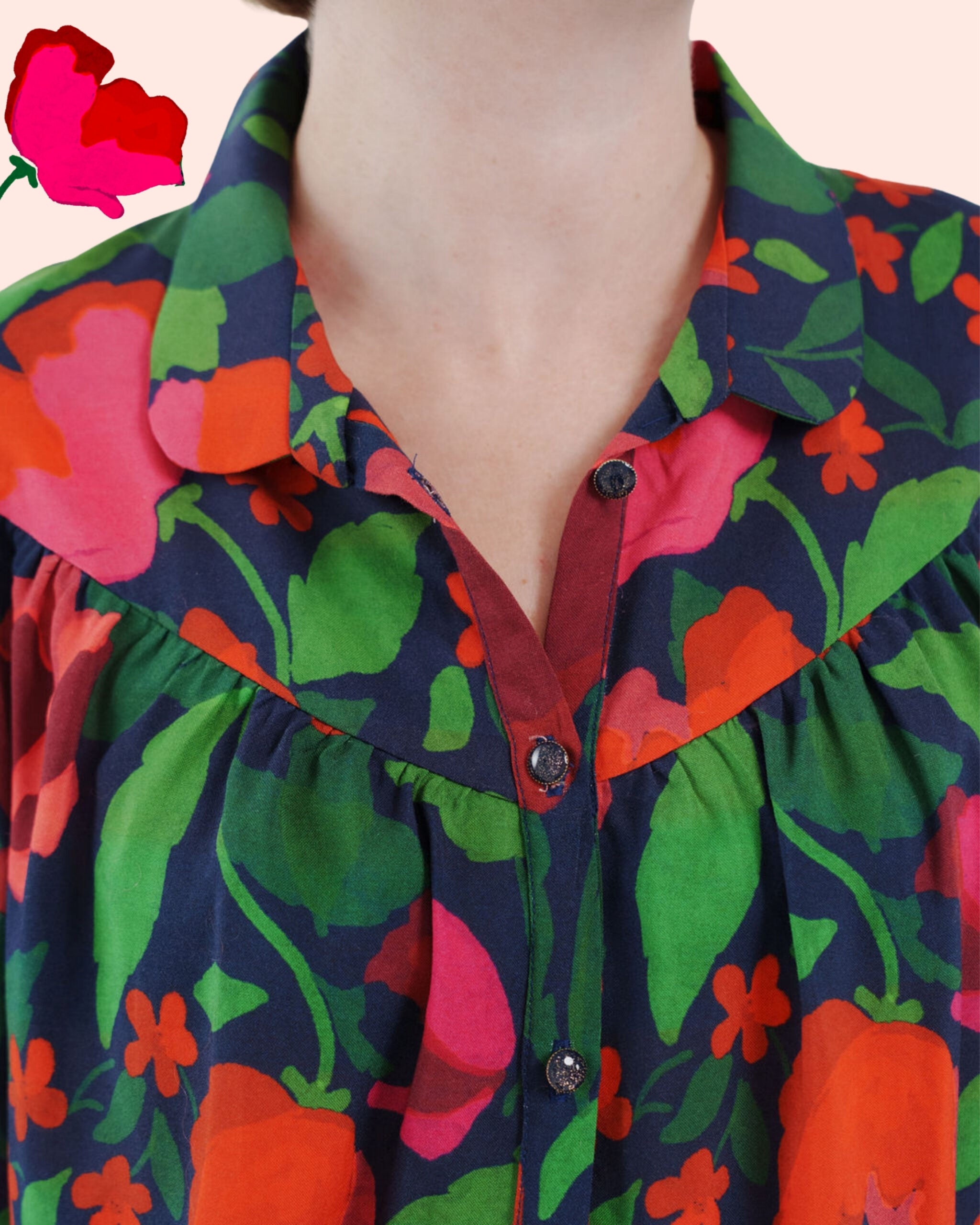 Lise Tailor - The Rose Garden Viscose Fabric with LENZING™ ECOVERO™ fibers