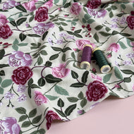 Rifle Paper Co - Roses in Plum Rayon from English Rose