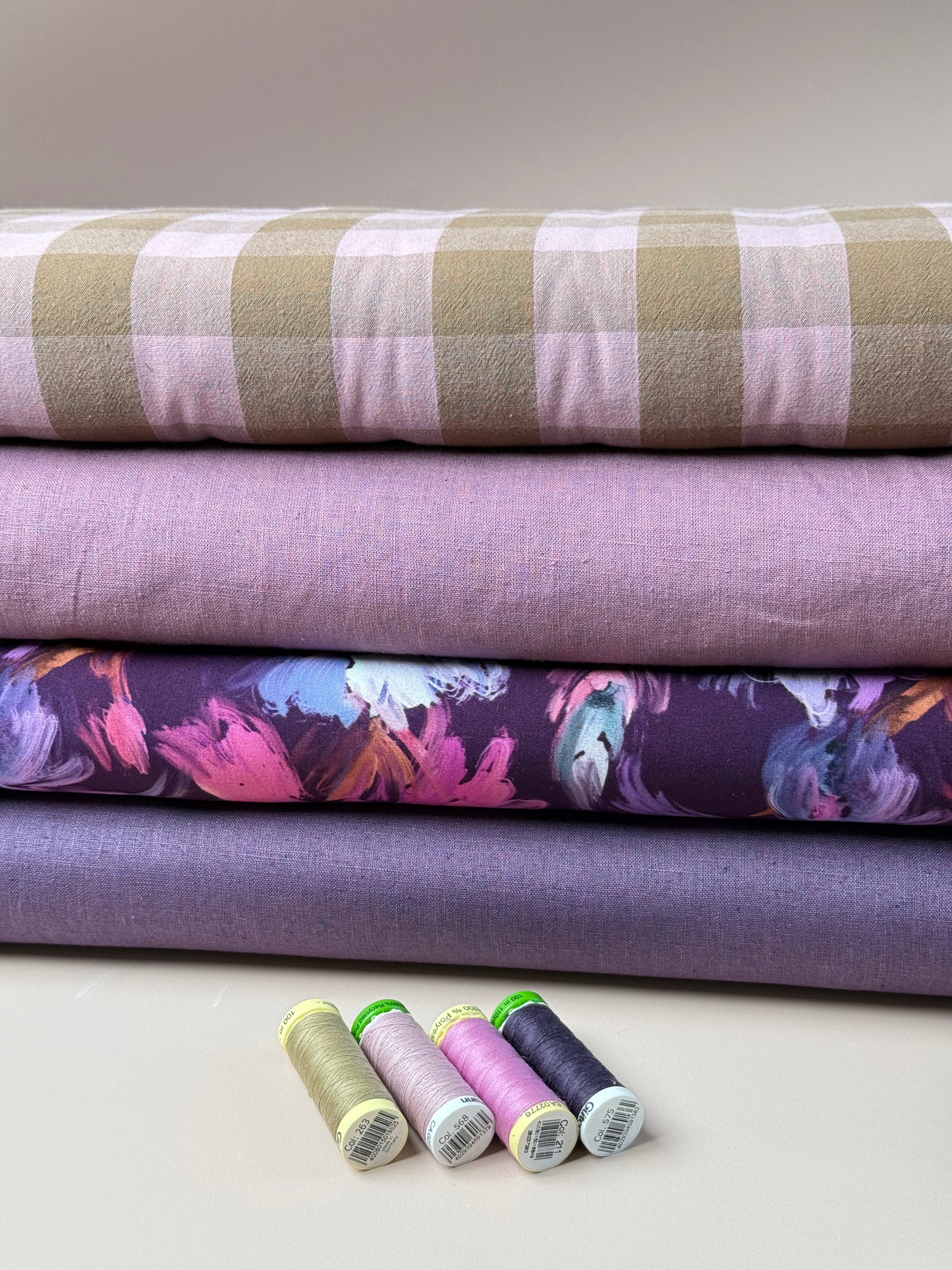 Breeze LIGHT Mauve - Enzyme Washed Linen Fabric