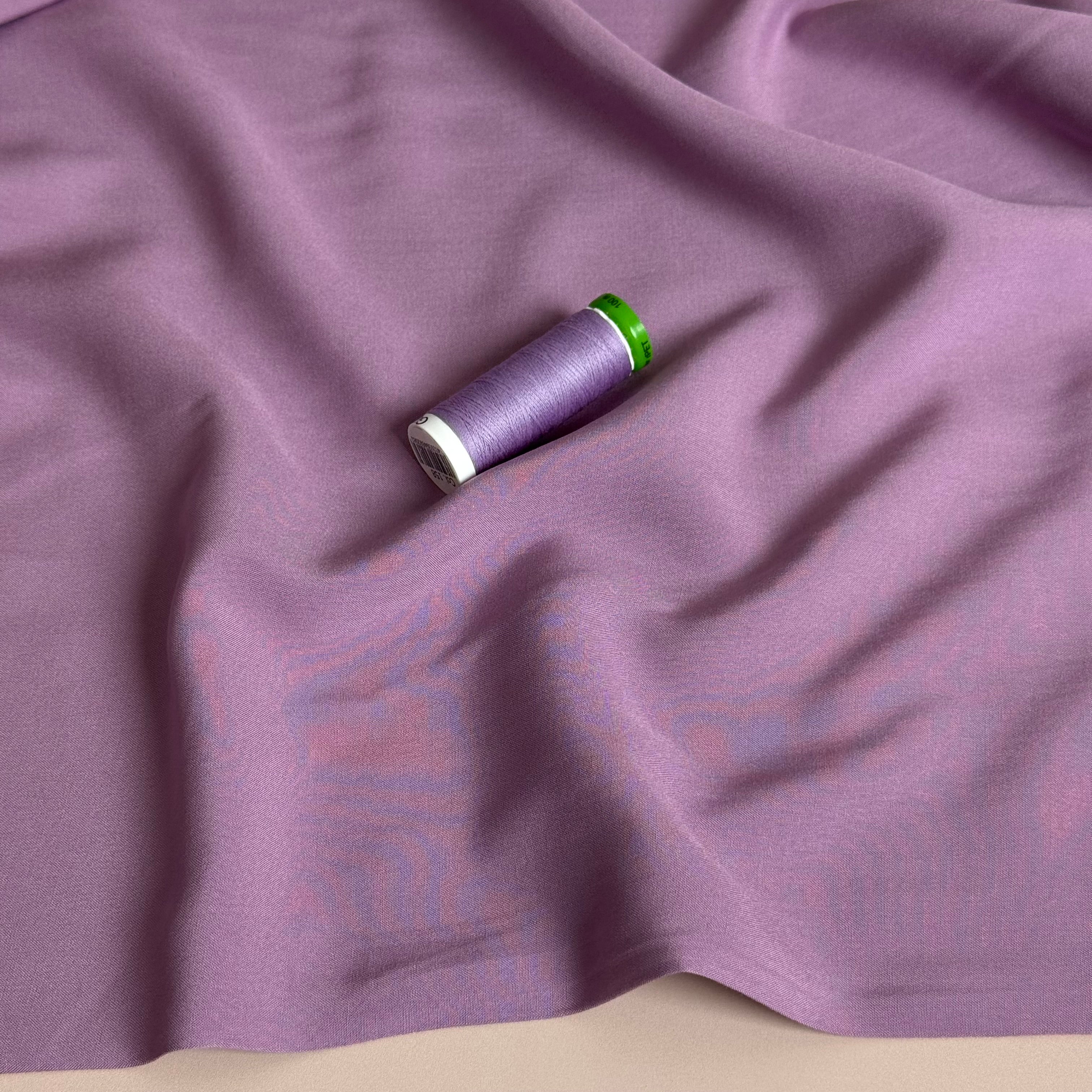 Elegance Lilac Plain ECOVERO Viscose Fabric