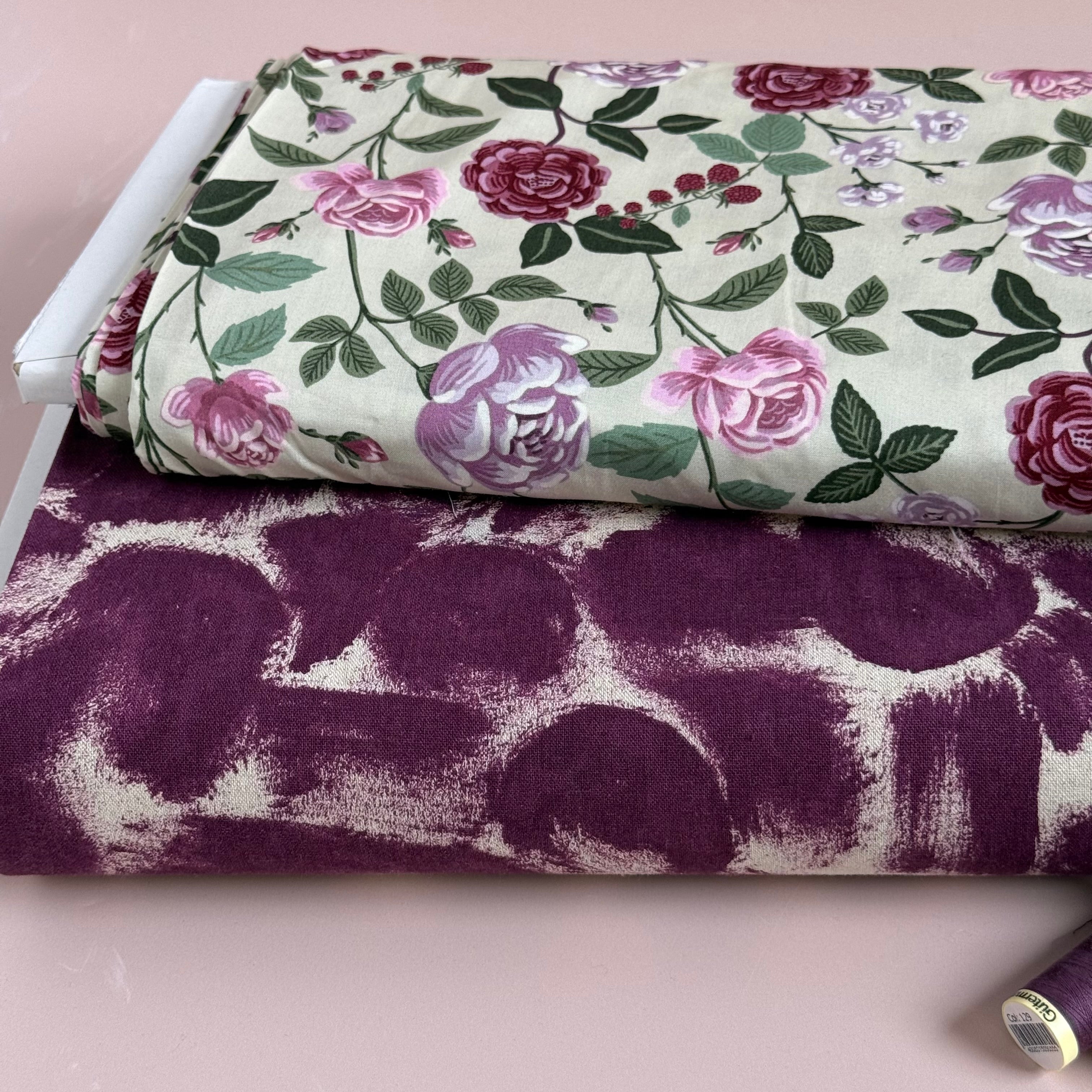 Cotton and Steel - Harmony Crushed Berries Unbleached Cotton Canvas