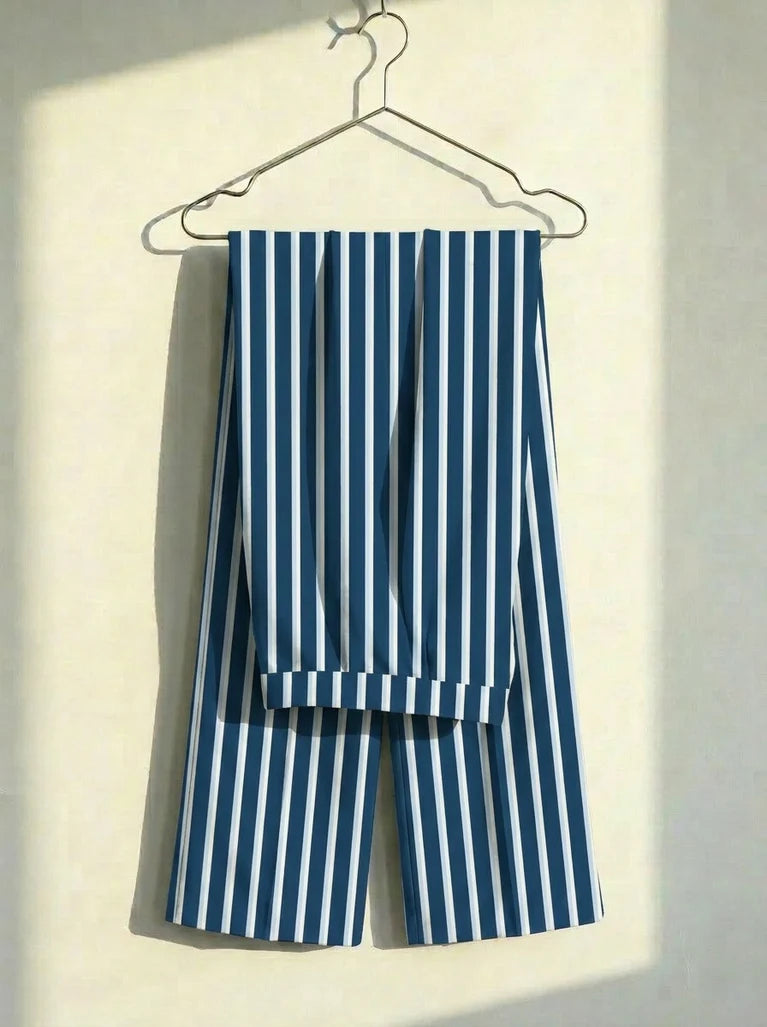 Mind The MAKER - Harbour Stripe Viscose Twill with LENZING™ ECOVERO™ fibres