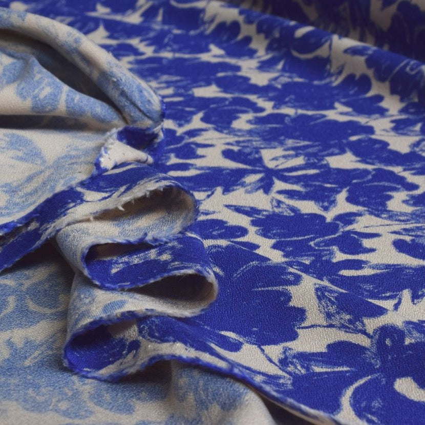 REMNANT 0.9 Metre - Cousette - Twilight Garden Viscose Crepe Fabric