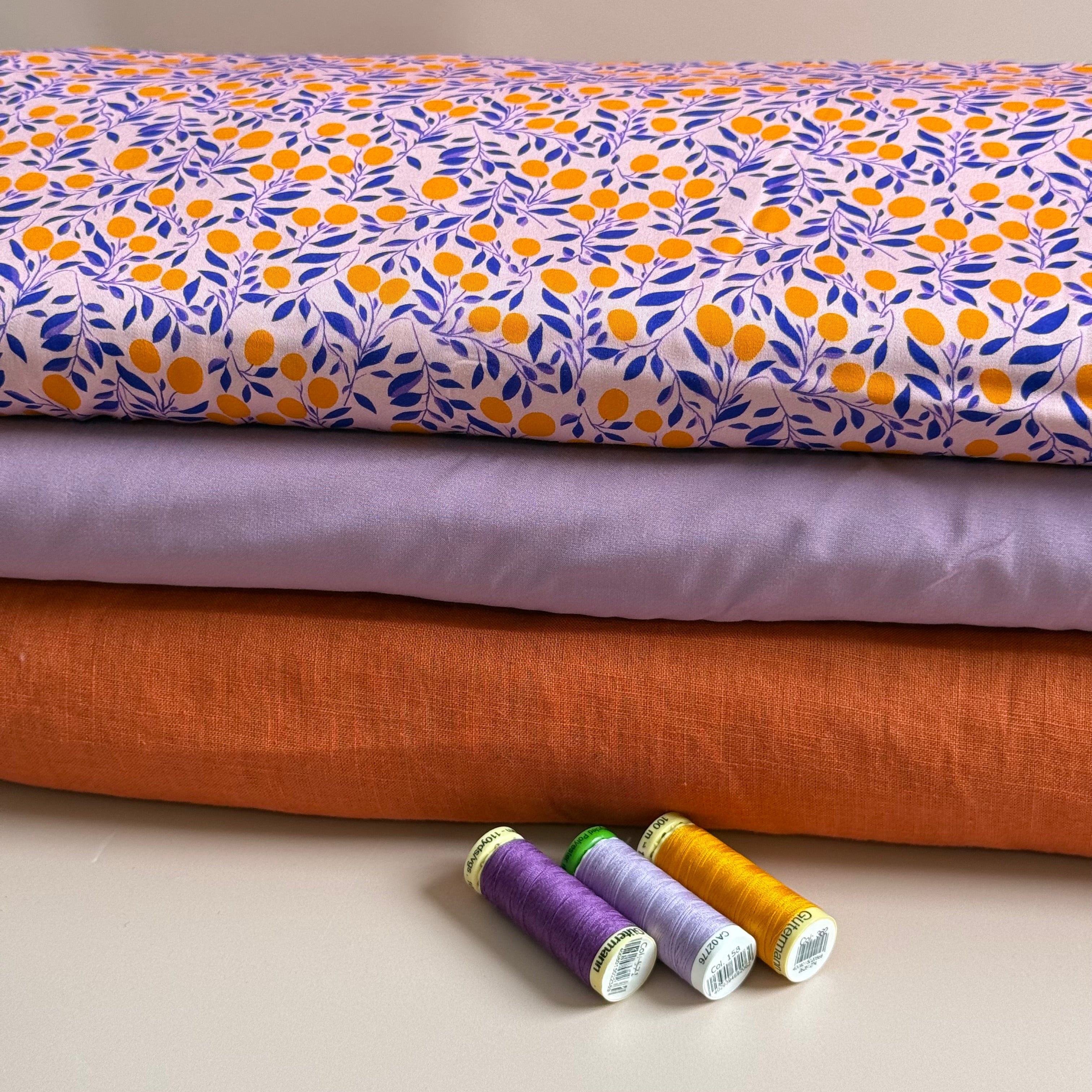 Petite Citrus Viscose Sateen Fabric