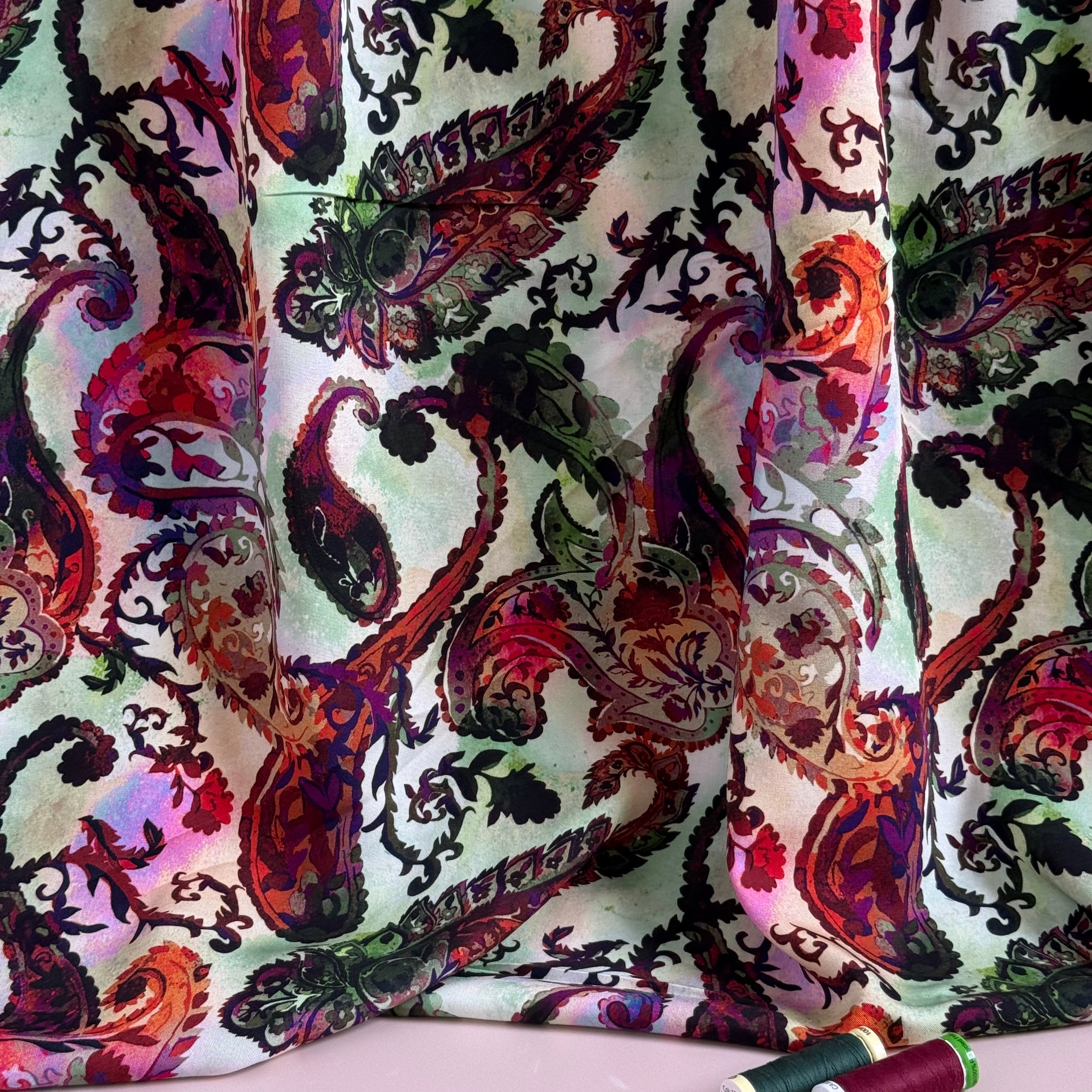 Fluid Paisley Viscose Twill with LENZING™ ECOVERO™ fibres
