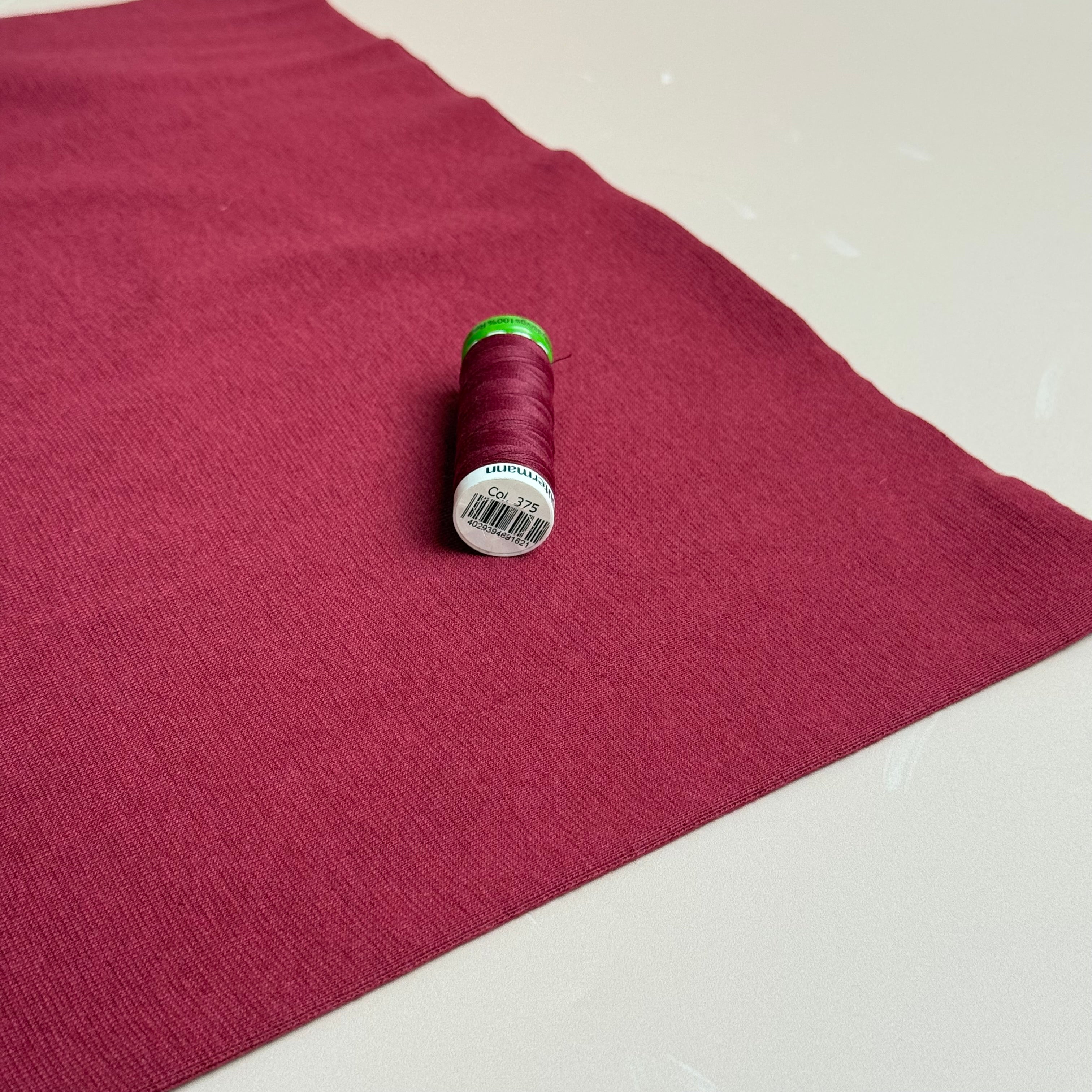 Berry Tabular Cotton Cuff Ribbing Fabric