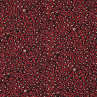 Animal Print Burgundy Cotton French Terry Fabric