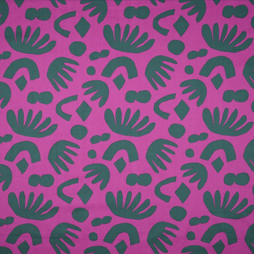 Nerida Hansen - Puzzle Directions Purple Cotton Poplin Fabric