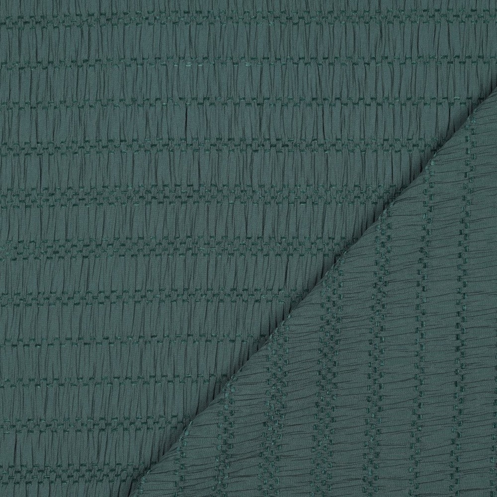 Chenille Jacquard Fabric in Lagoon Green