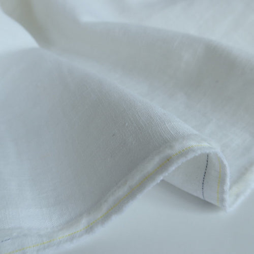 REMNANT 1.12 Metres - Breeze White - Enzyme Washed Pure Linen Fabric