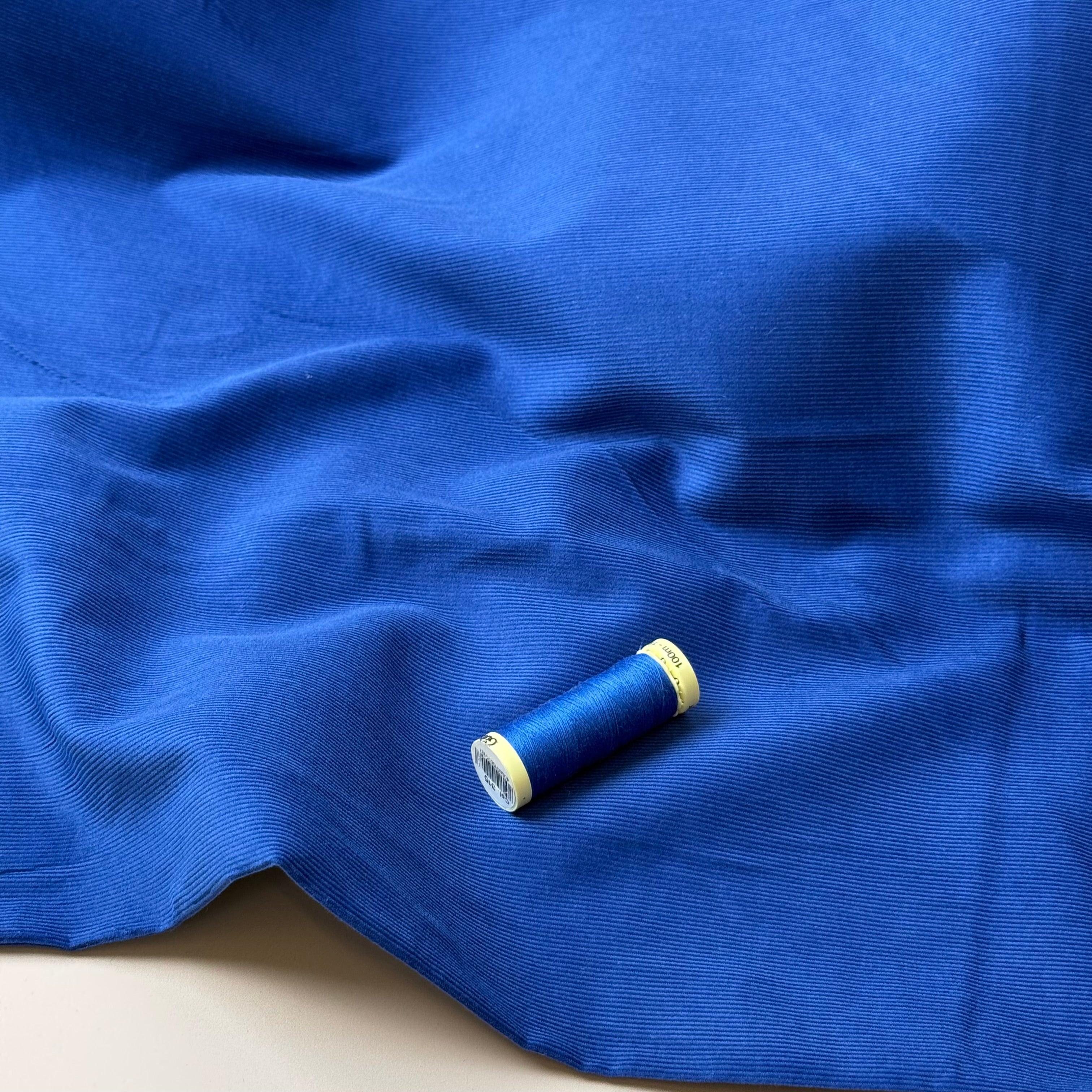 21 Wale Cotton Needlecord in Royal Blue