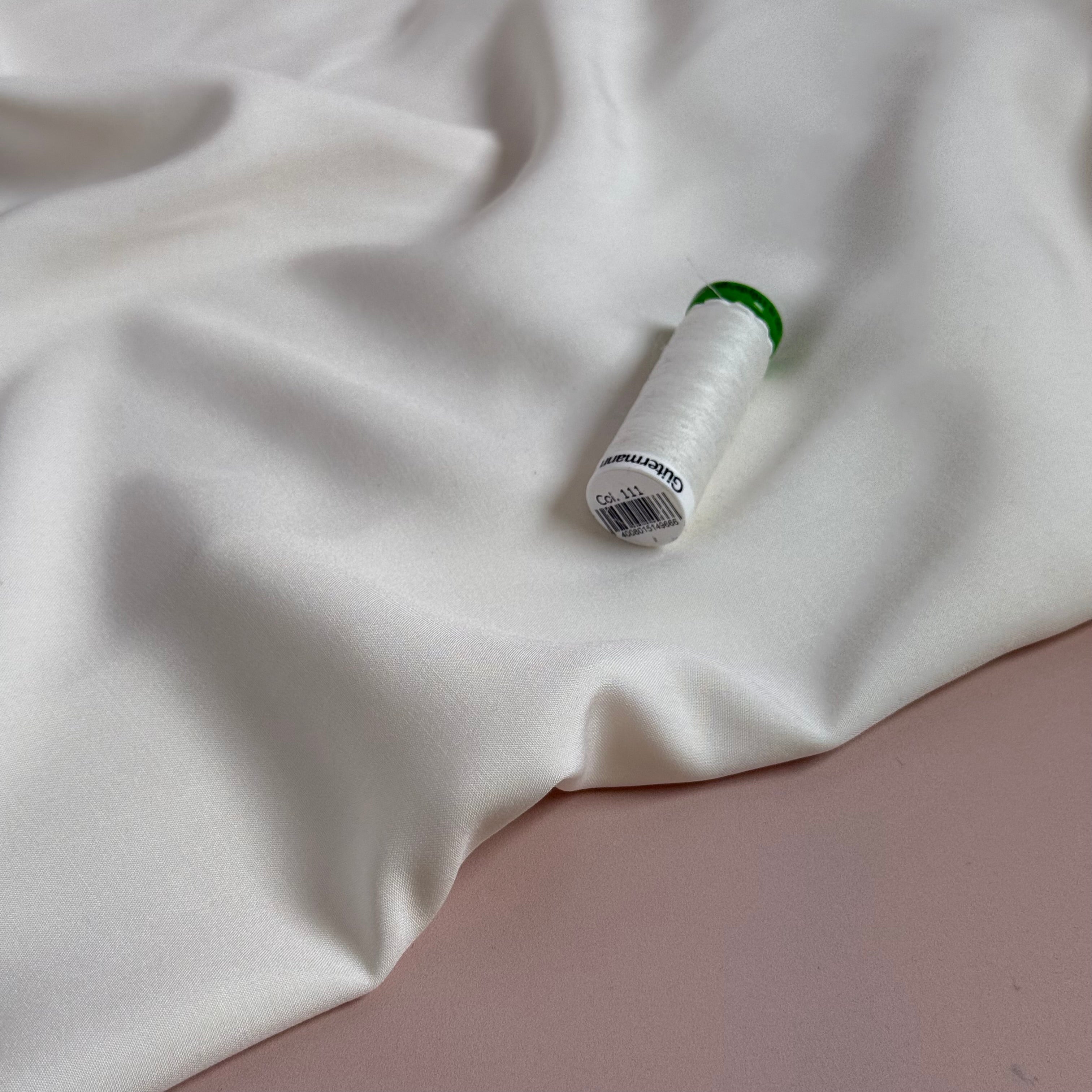 Elegance Ecru Plain ECOVERO Viscose Fabric
