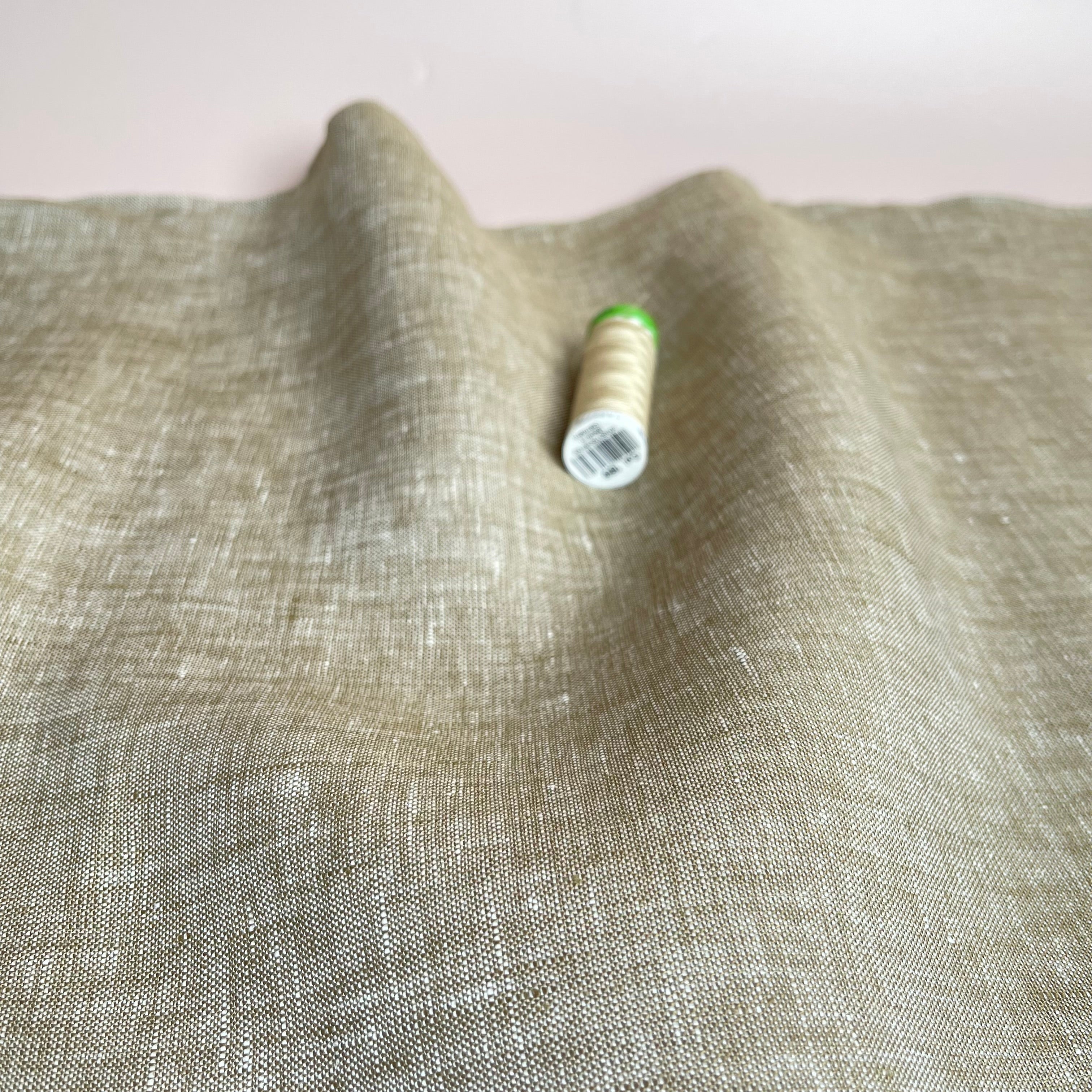 Yarn Dyed Pure Linen Fabric in Sand