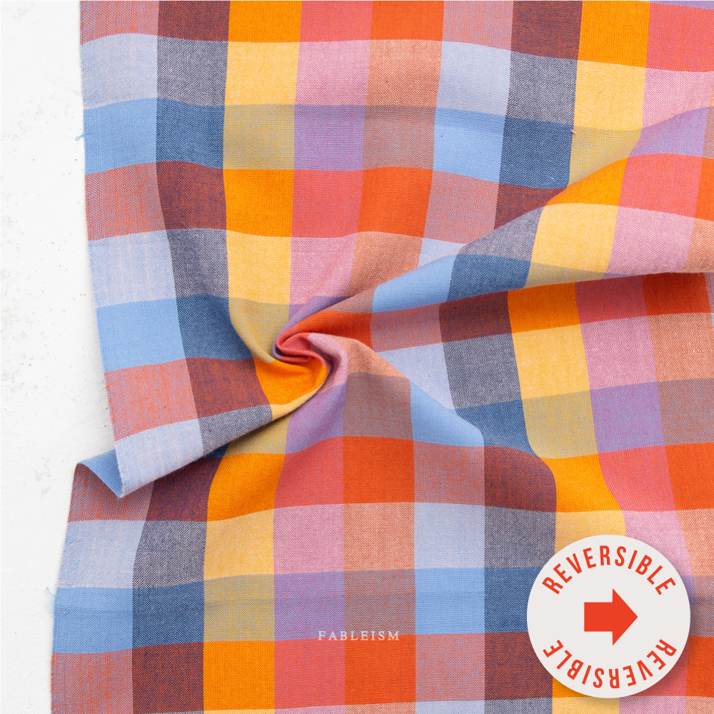 Fableism Supply Co - Fine and Dandy Cornucopia Happy Checkers Reversible Cotton