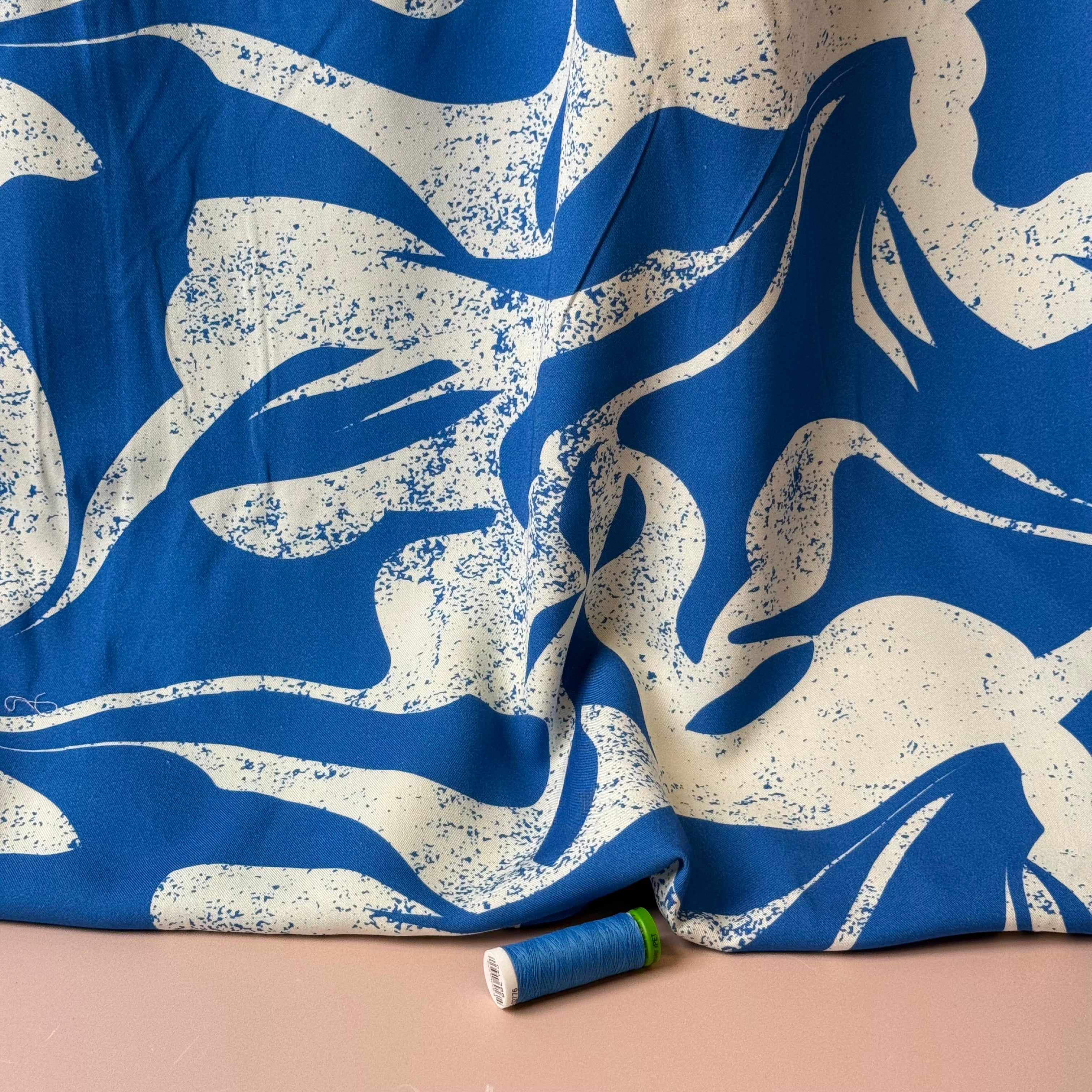Light & Lush - Mediterranean Waves Viscose Twill Fabric