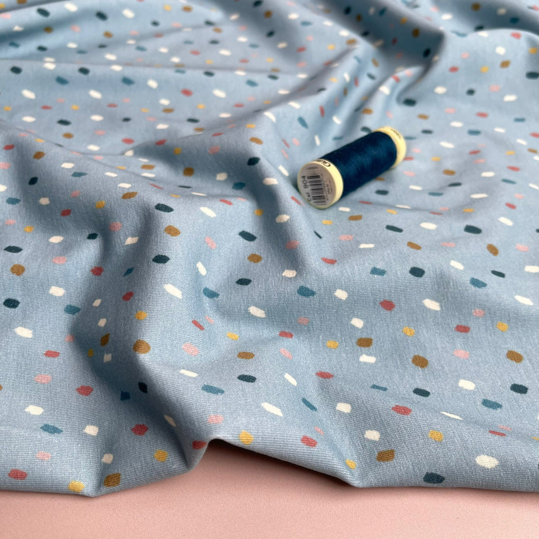 Danish Design - Neutral Raindrops Cotton Jersey Fabric