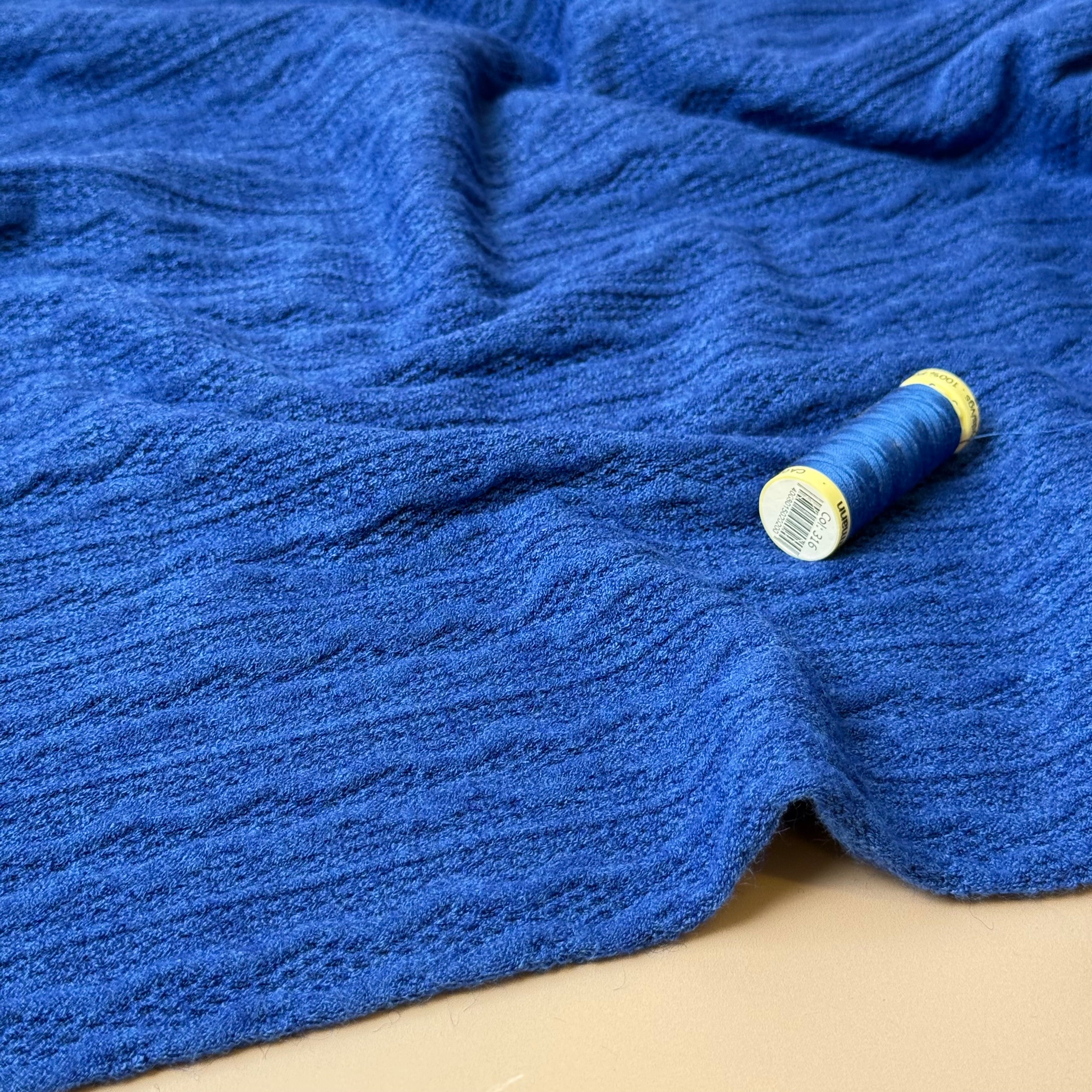 Lace Viscose Blend Sweater Knit in Royal Blue