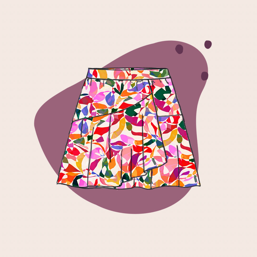 Sewing Kit - Bliss Skirt Sewing Kit in Rainbow Leaves (2 colour options)
