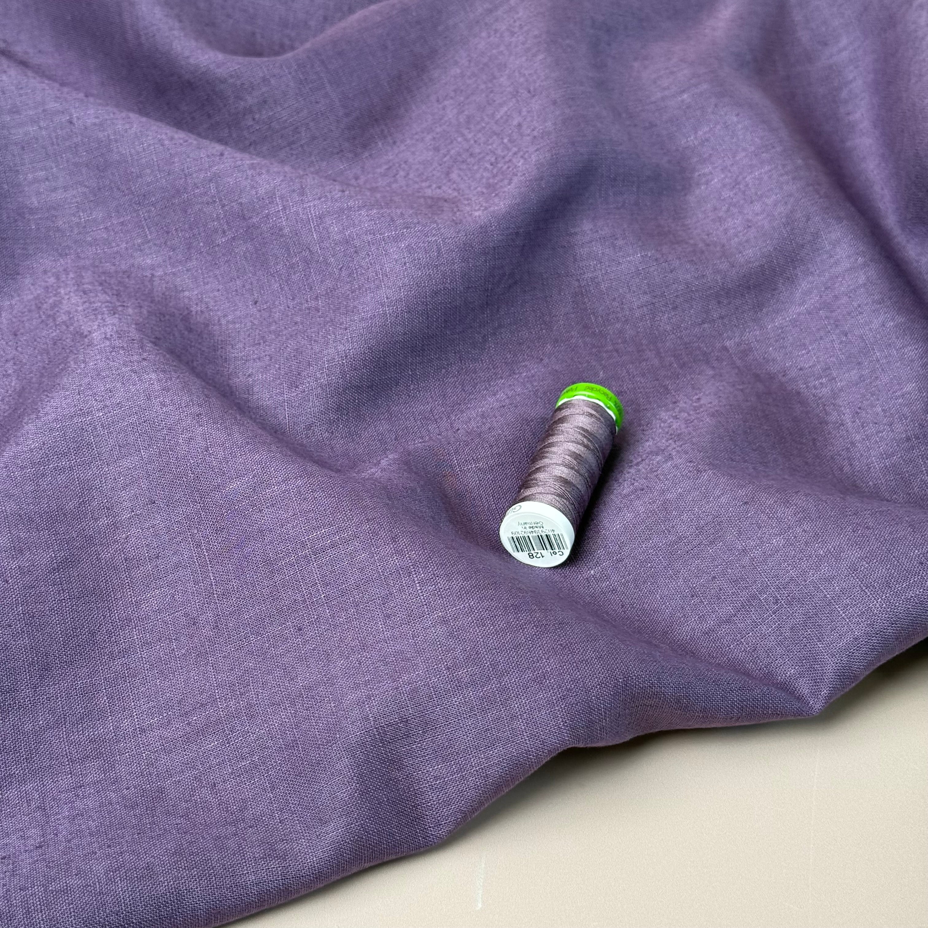 Breeze LIGHT Aubergine - Enzyme Washed Linen Fabric