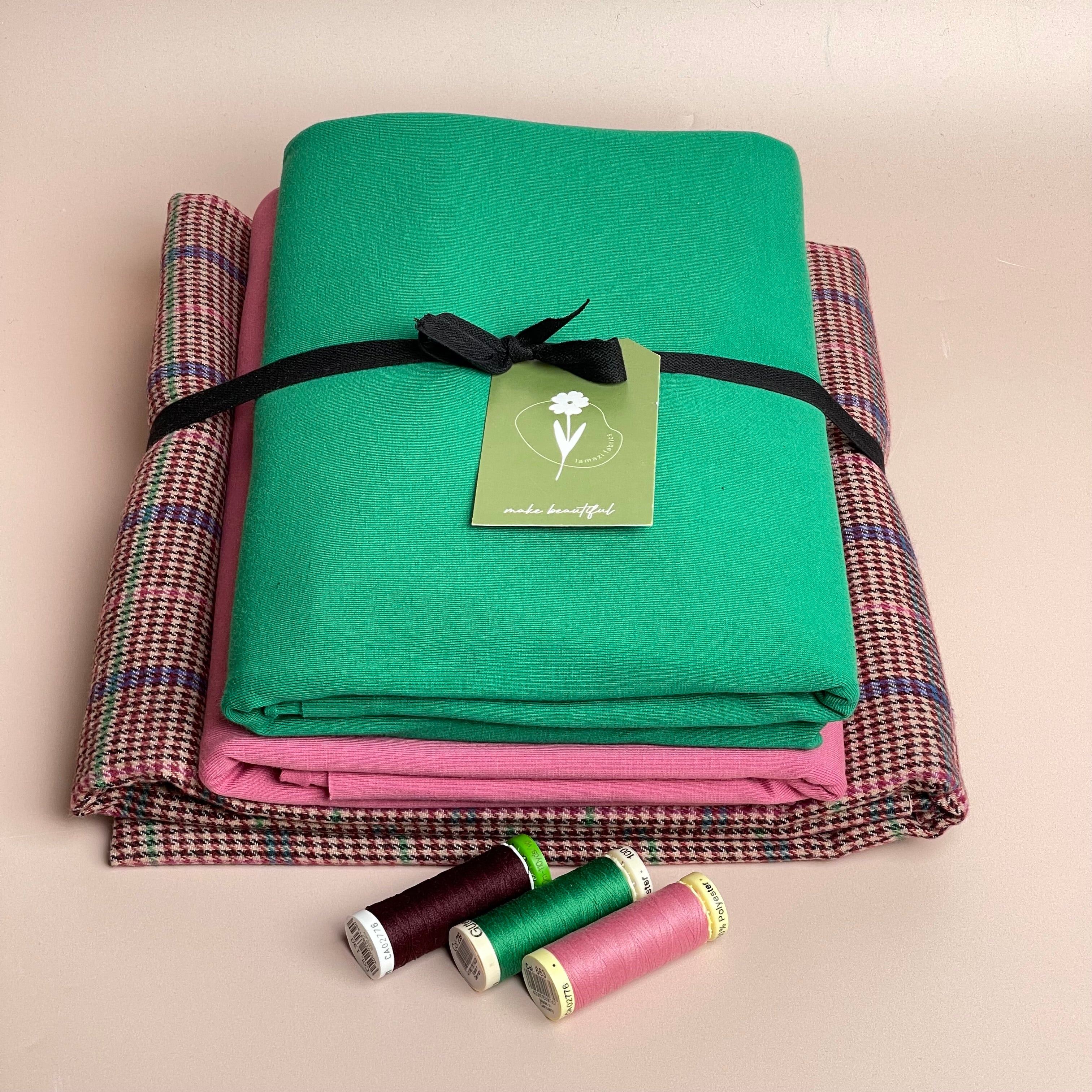 Limited Edition - Luxury Pyjama Kit with Checked Cotton Mix and Cotton Jersey