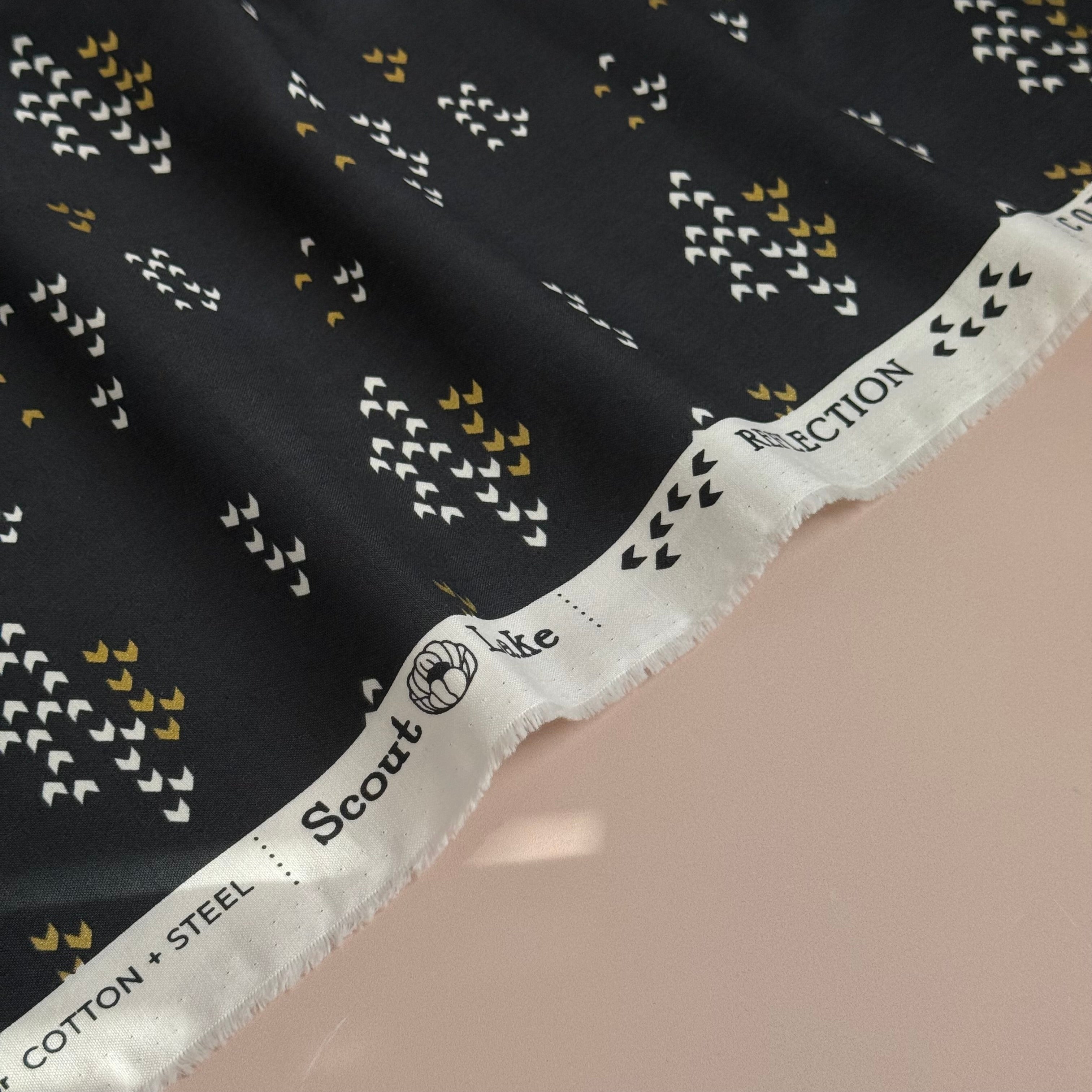 Cotton and Steel - Reflection Pitch Japanese Metallic Cotton Fabric