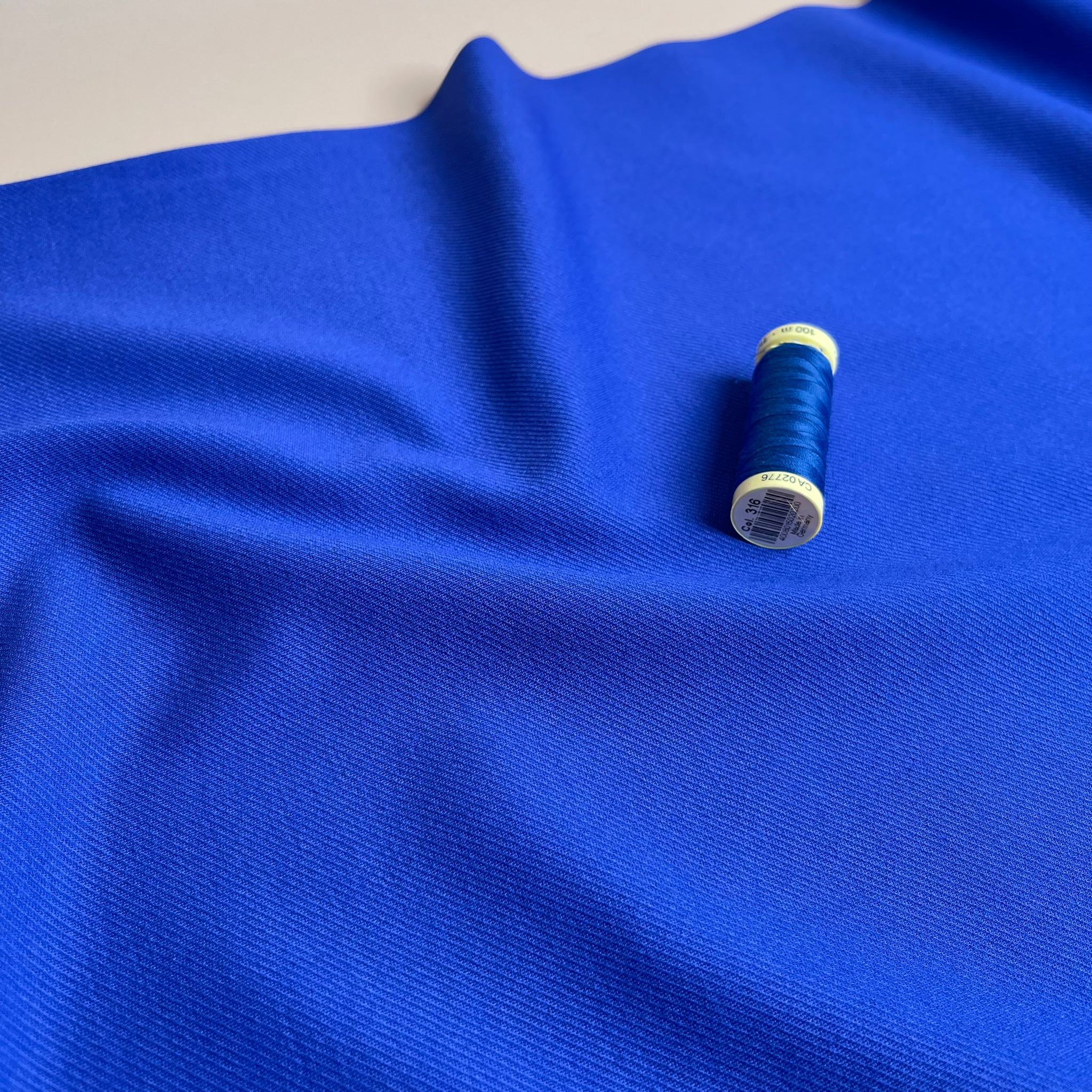 Royal Blue Viscose Ponte Roma Twill Double Knit Fabric
