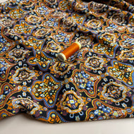 REMNANT 0.44 Metre - Damascus in Cognac Viscose Twill Fabric