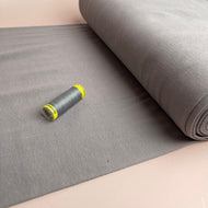 Silver Grey Organic Tubular Cuff Ribbing