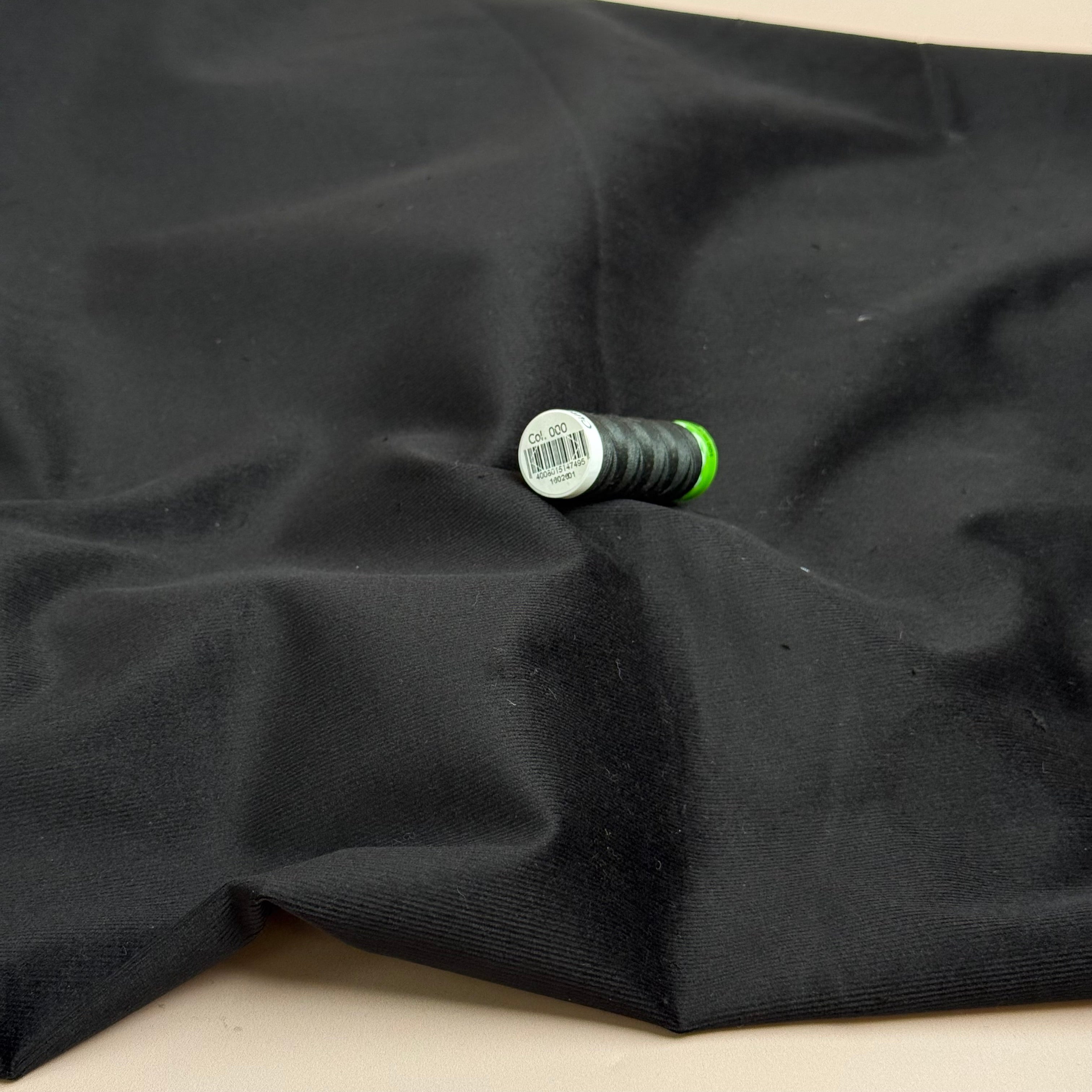 28 Wale Cotton Needlecord in Navy with Stretch