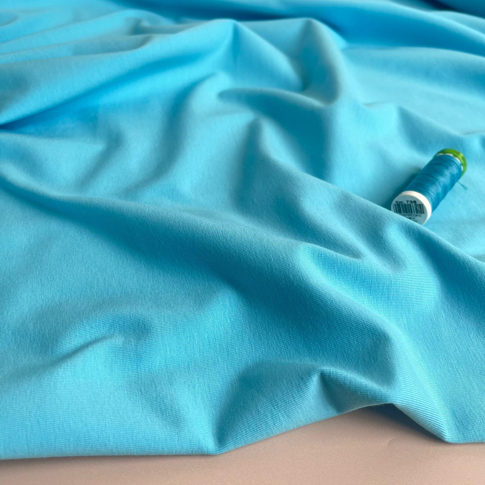 Essential Chic Turquoise Cotton Jersey Fabric