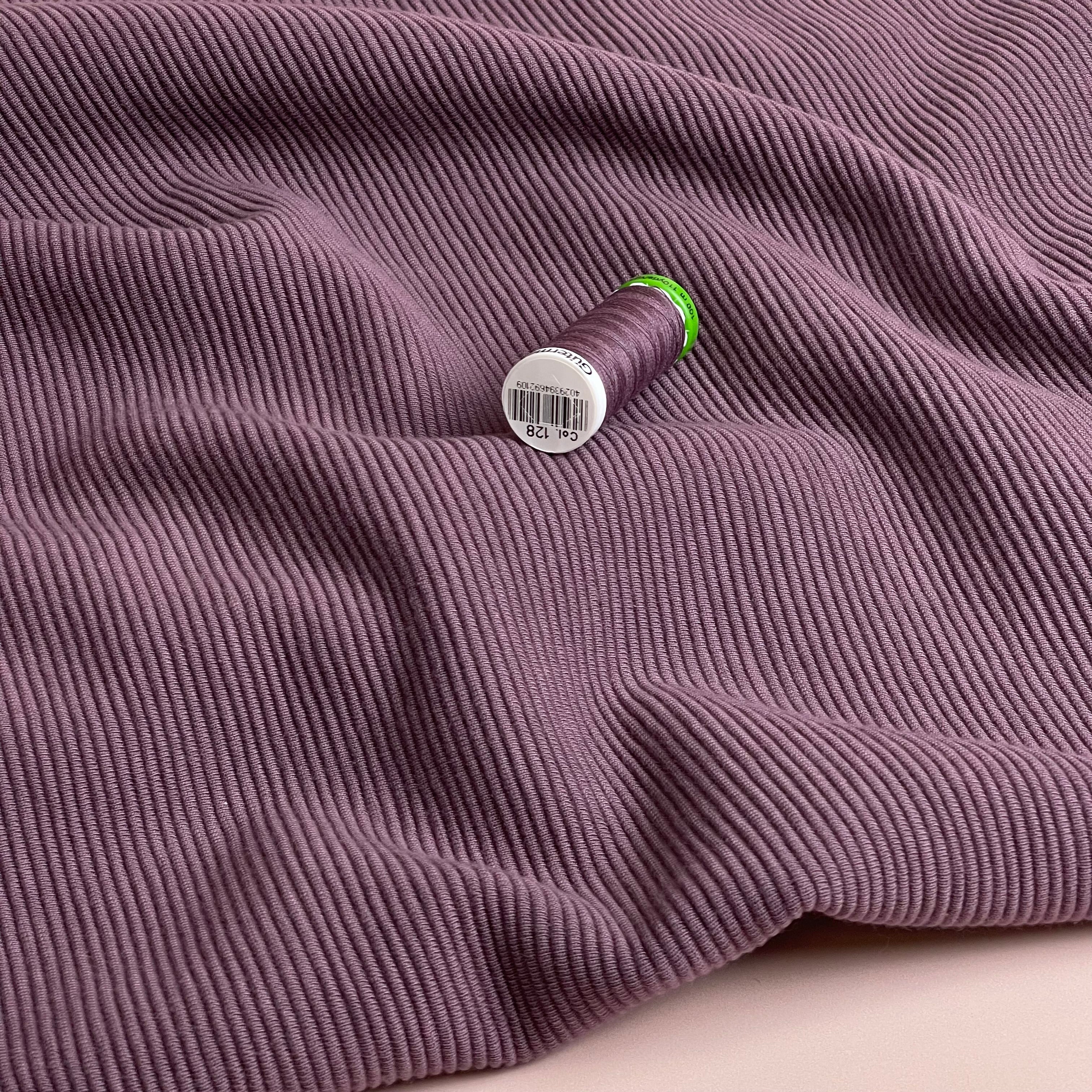 Ottoman Cotton Ribbed Knit in Mauve