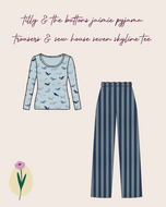 Make an Outfit Colour Bundle & Sewing Kit - Pyjama Bundle with Striped Cotton and Printed Jersey