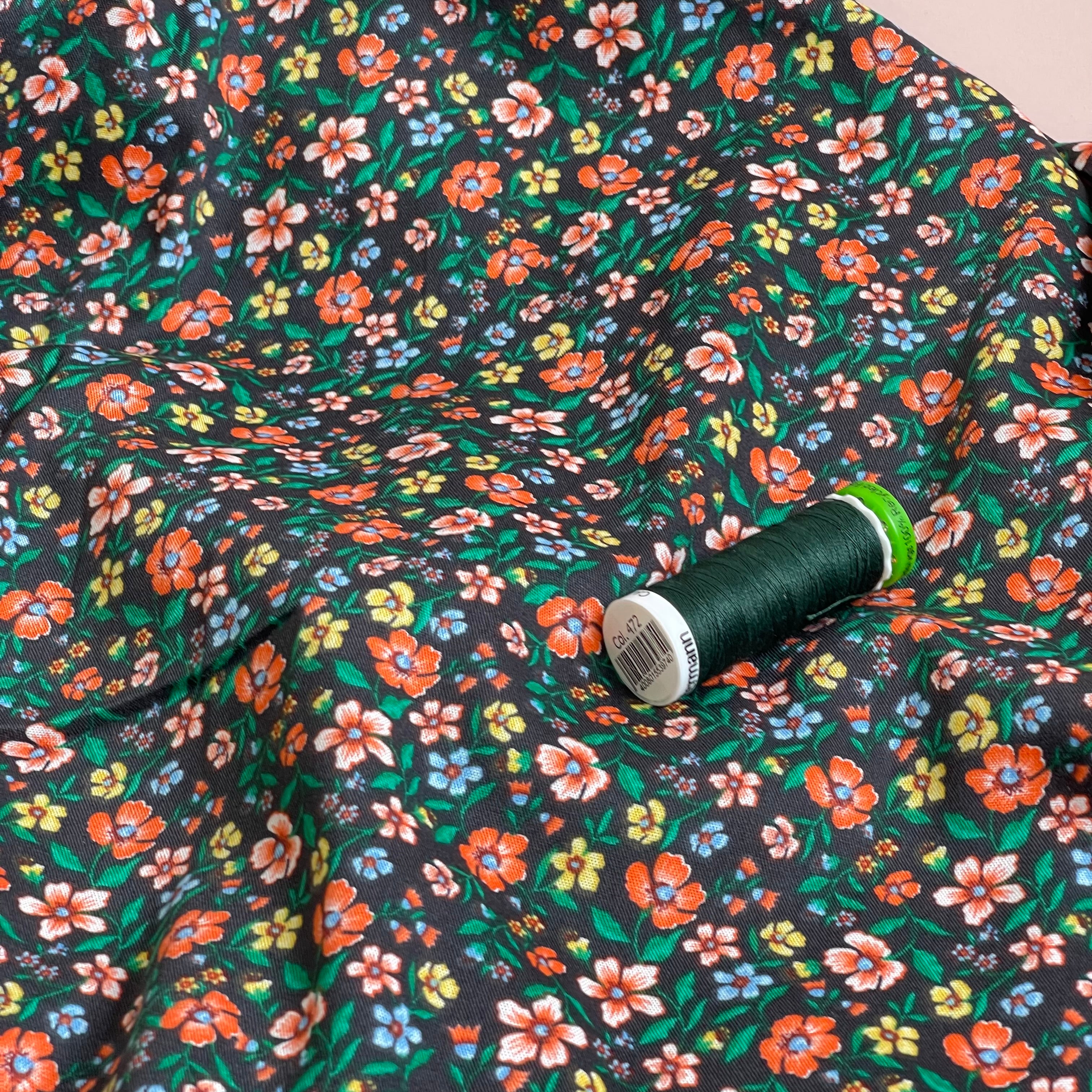 Ex-Designer Deadstock - Ditsy Forest Flowers Viscose Fabric