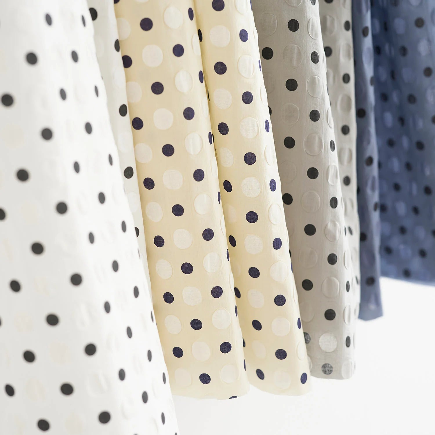 PRE-ORDER - arriving by mid October - Kokka - Textured Polka Dot Ripple Cotton Lawn in Beige