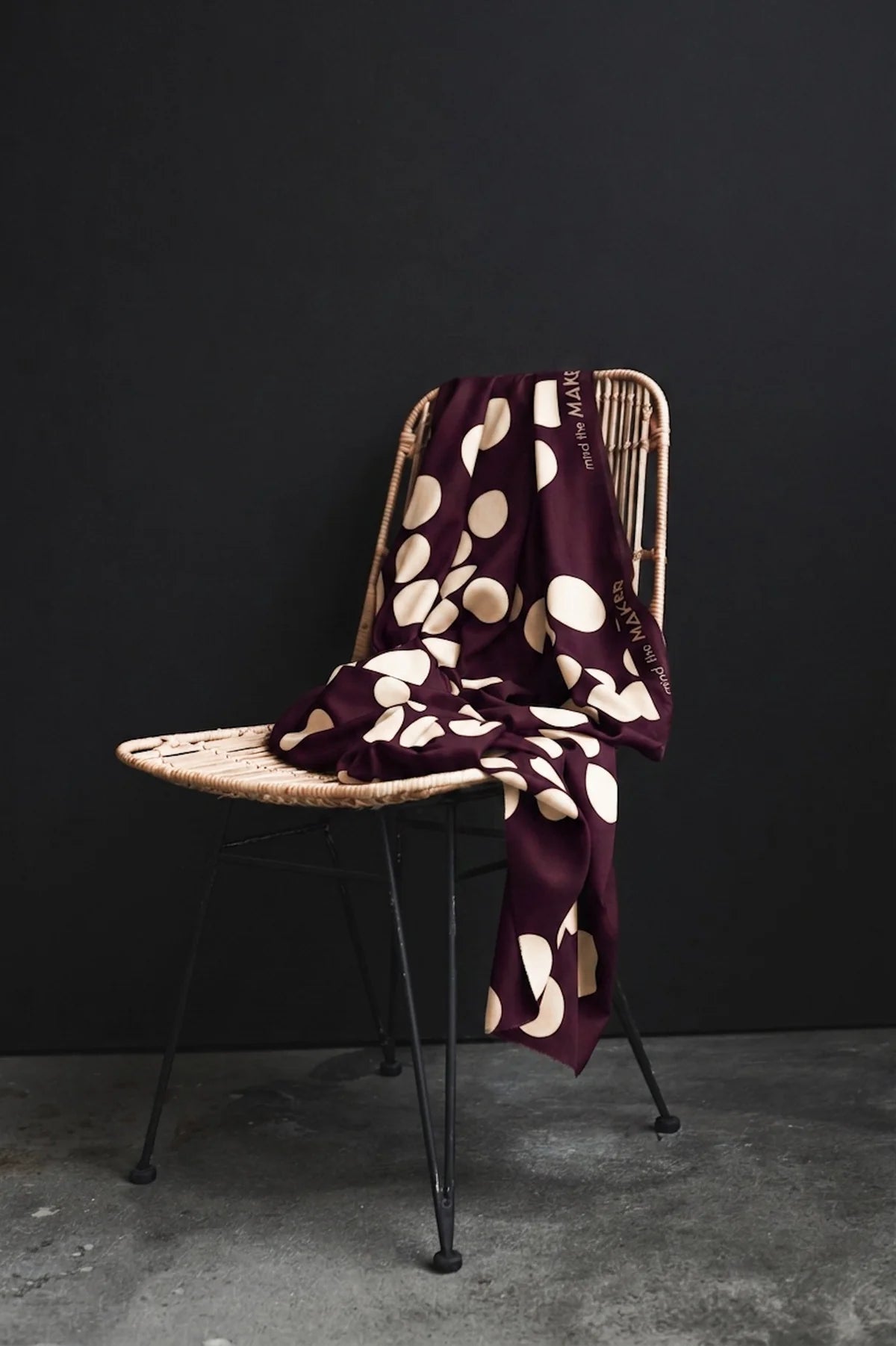 Mind The MAKER - About-A-Dot Mulberry ECOVERO™ Viscose Leia Crepe Fabric