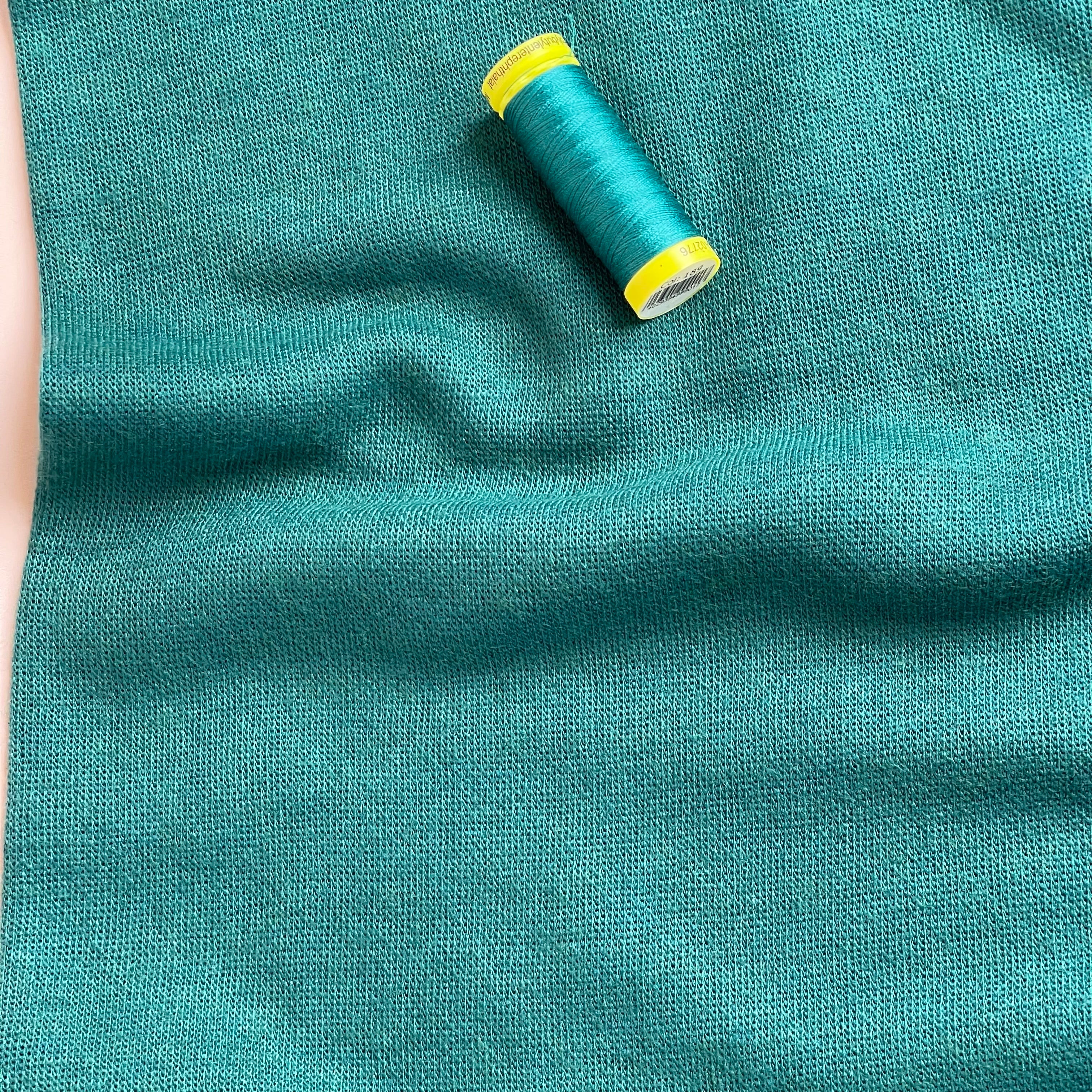 Soft Touch Viscose Blend Sweater Knit in Petrol