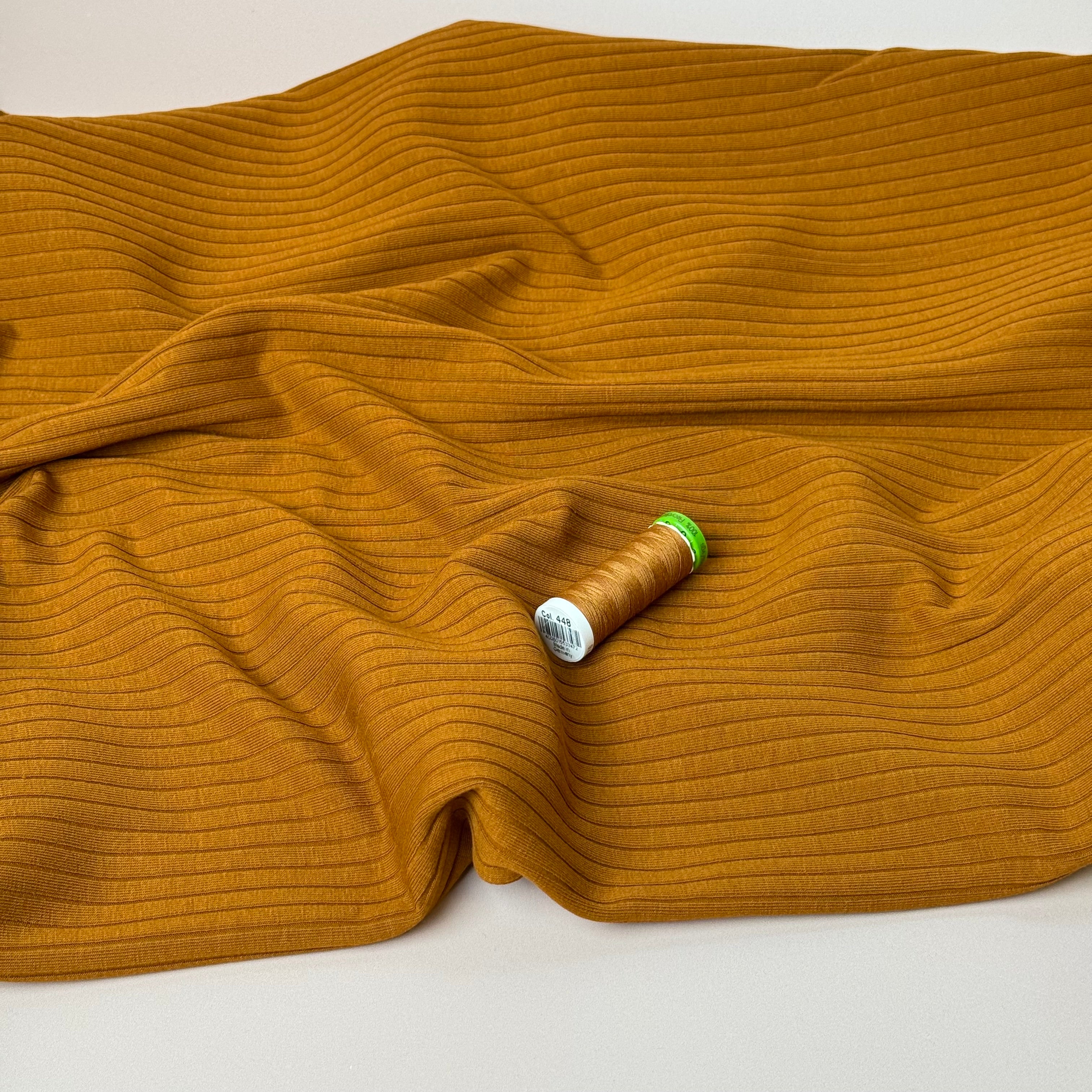 Caramel Cotton Ribbed Jersey