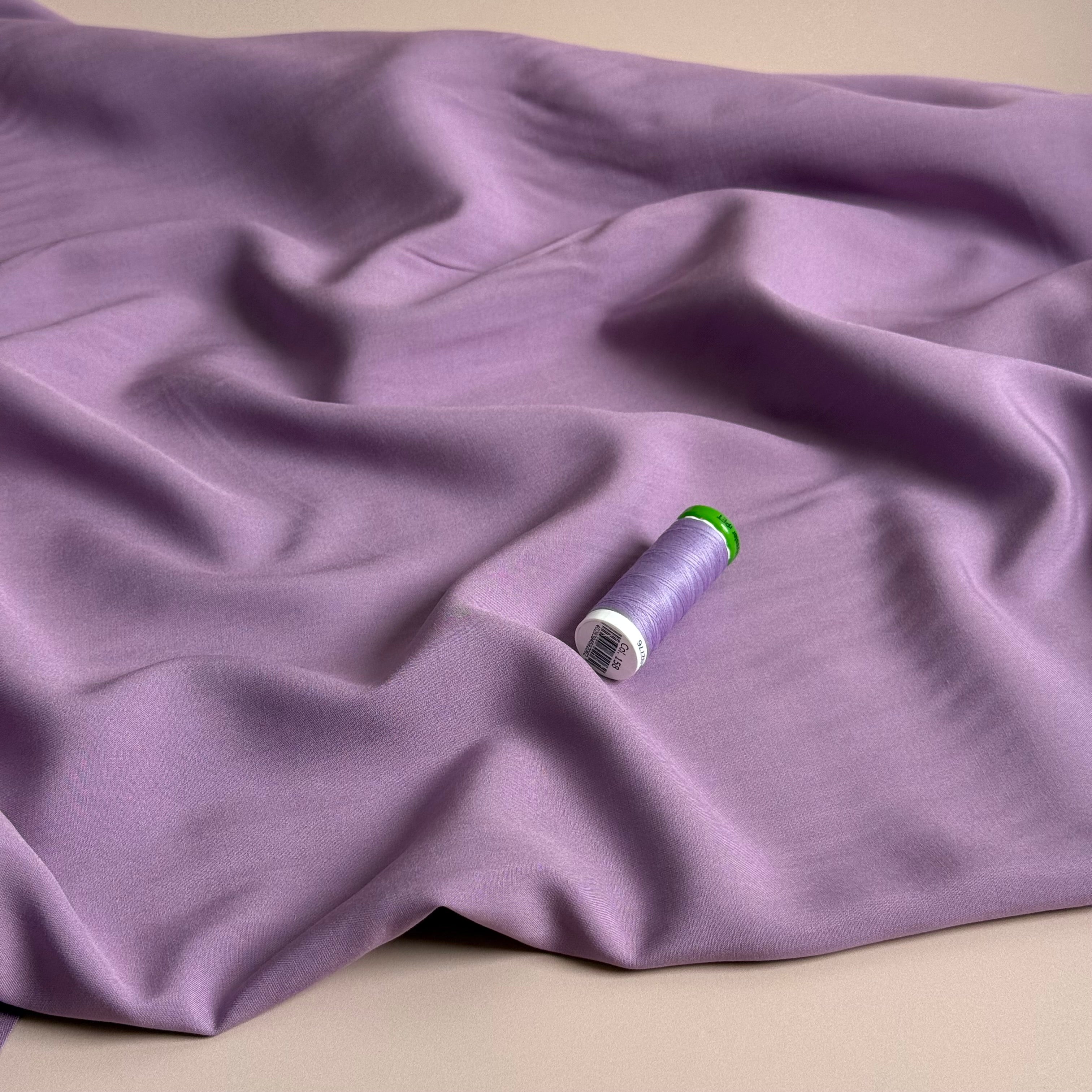 Elegance Lilac Plain ECOVERO Viscose Fabric