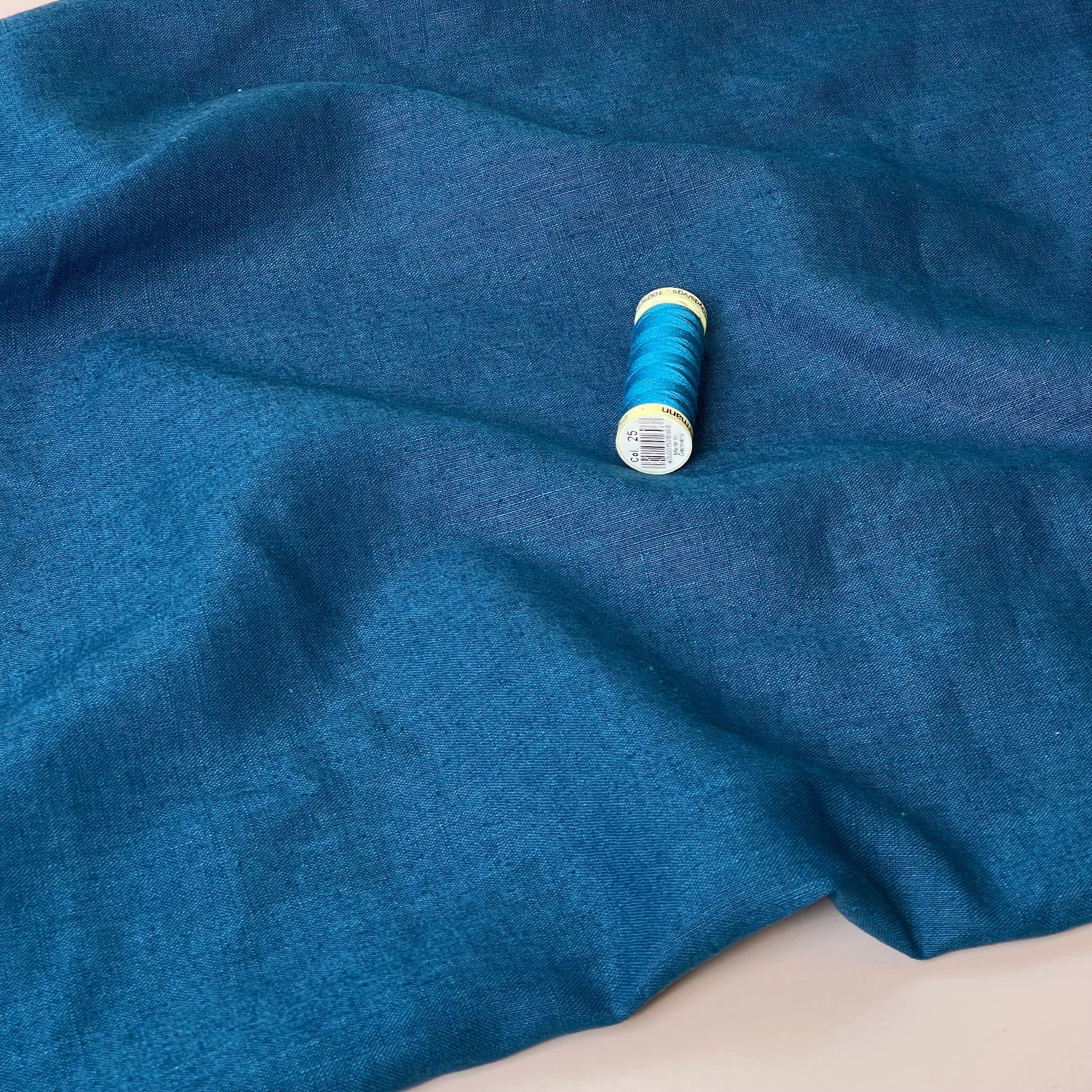 Breeze LIGHT Ocean - Enzyme Washed Linen Fabric