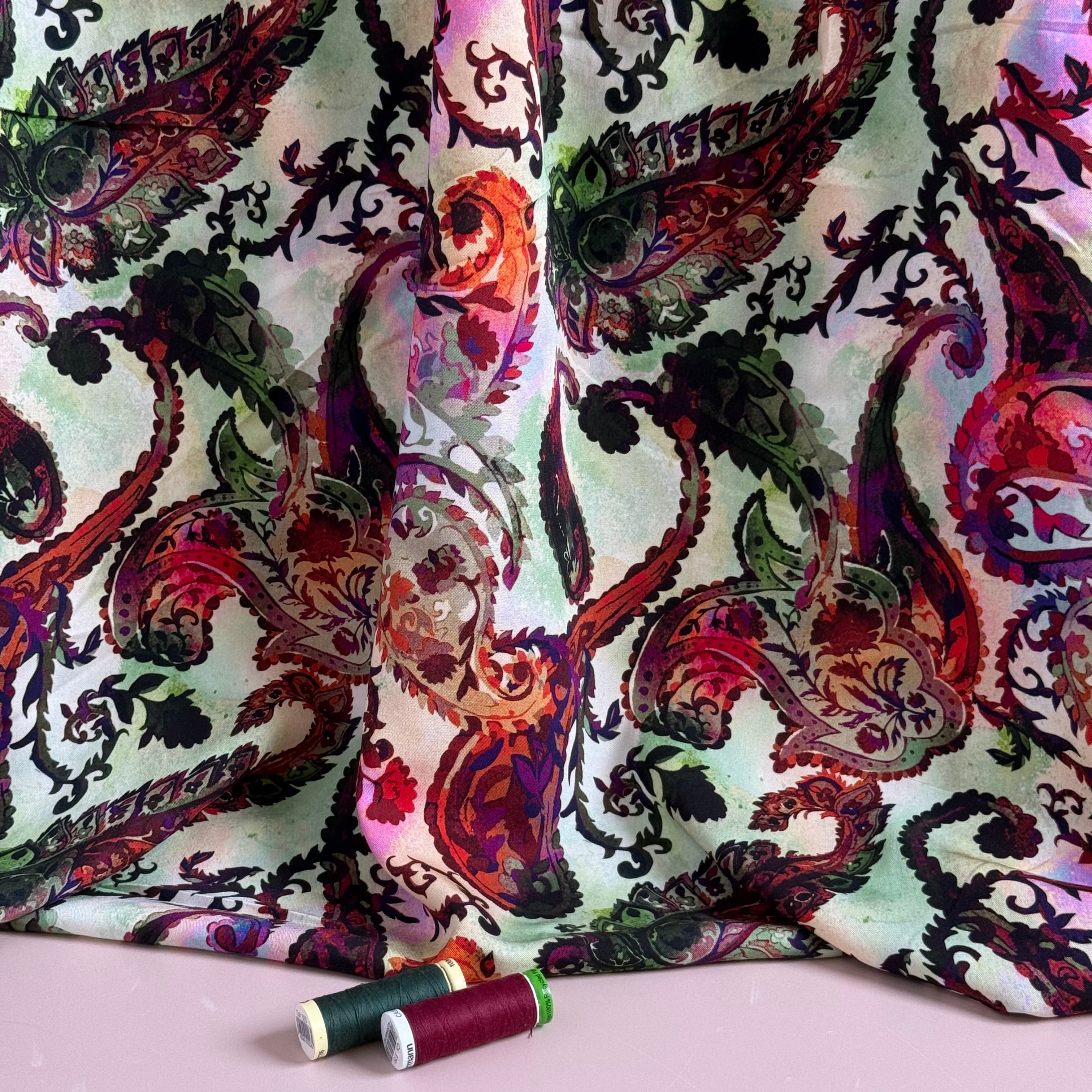 Fluid Paisley Viscose Twill with LENZING™ ECOVERO™ fibres