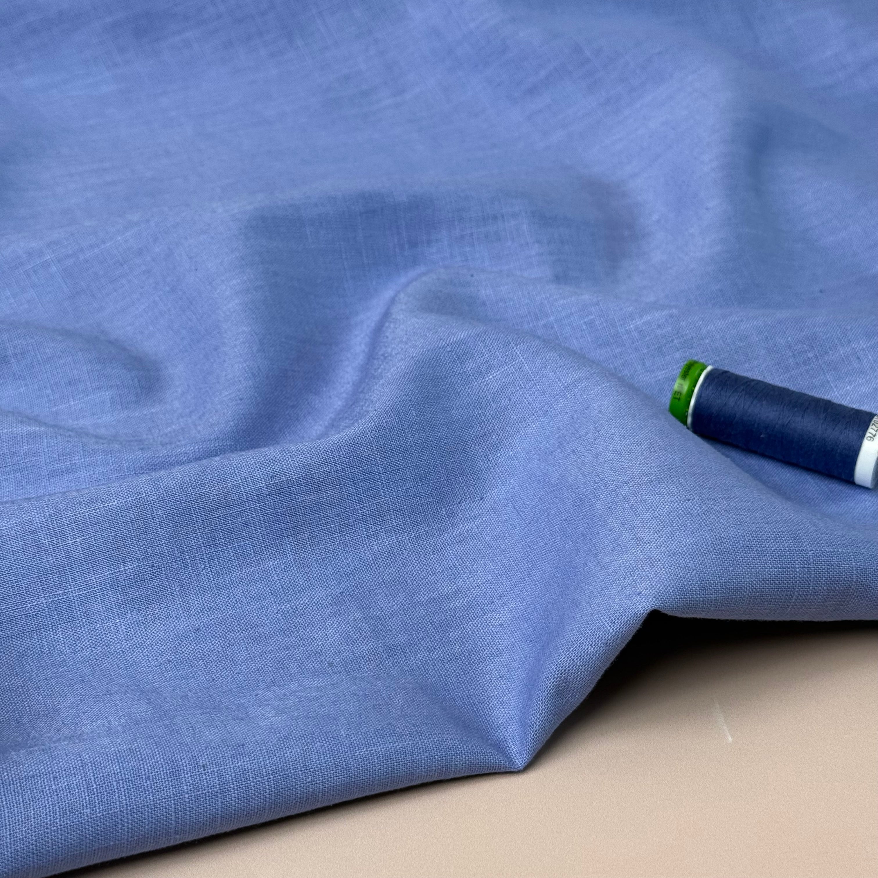 Breeze LIGHT Periwinkle - Enzyme Washed Linen Fabric