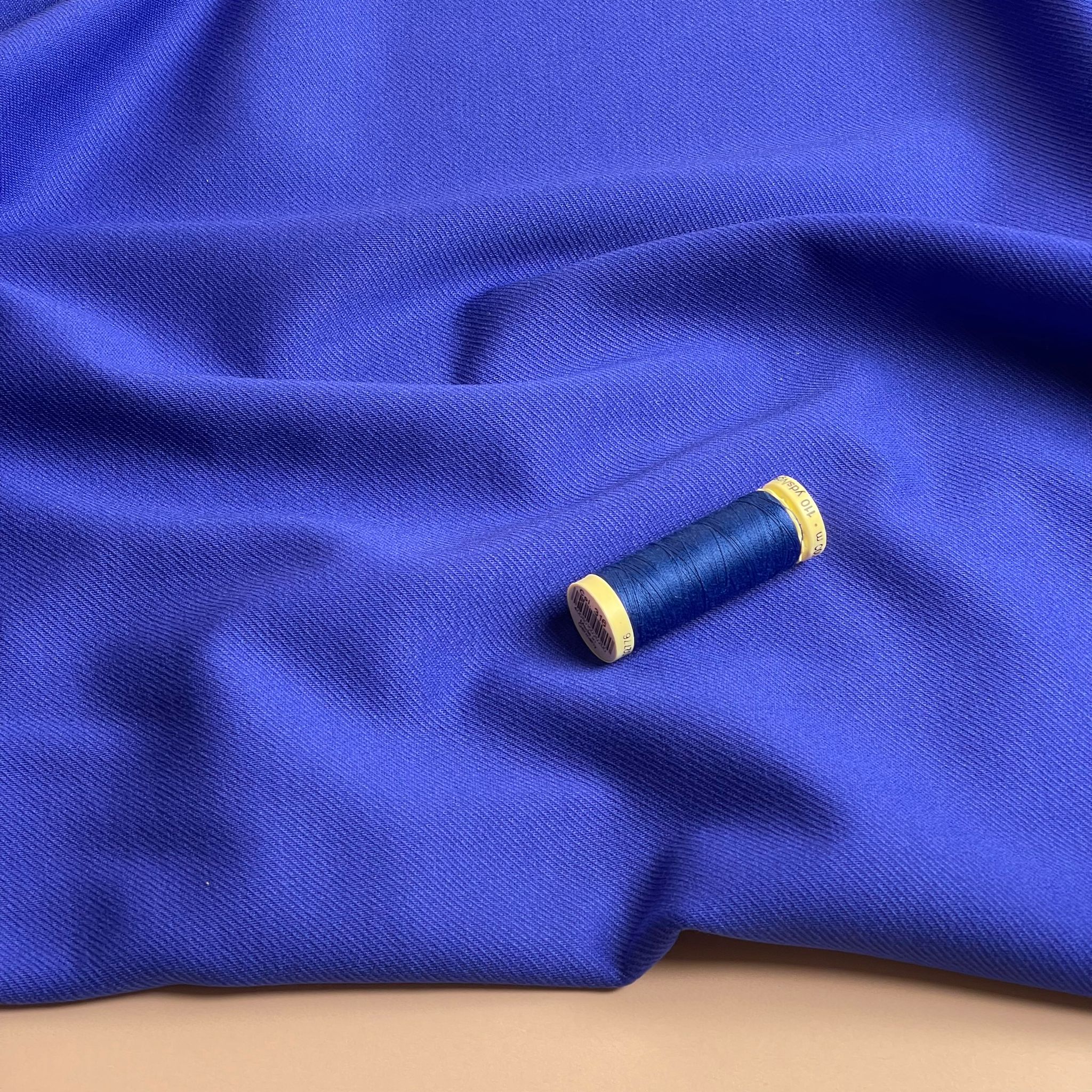 Royal Blue Viscose Ponte Roma Twill Double Knit Fabric
