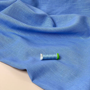 Breeze Sky Haze - Enzyme Washed Linen Cotton Fabric