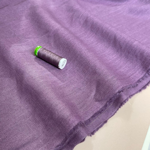 Breeze Dark Lavender - Enzyme Washed Linen Cotton Fabric